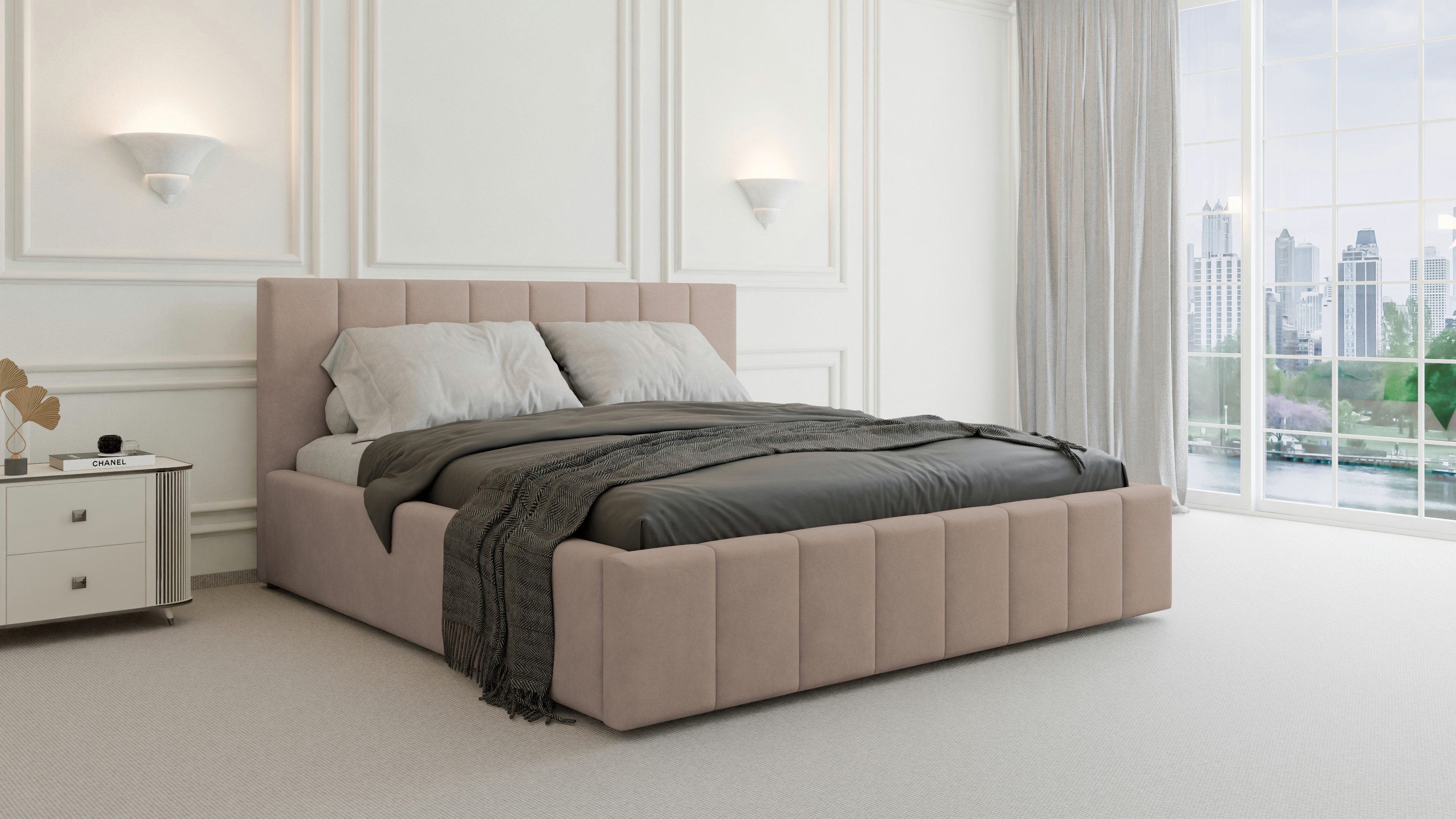 MOEBLO Polsterbett BETT 01 (Doppelbett mit günstig online kaufen