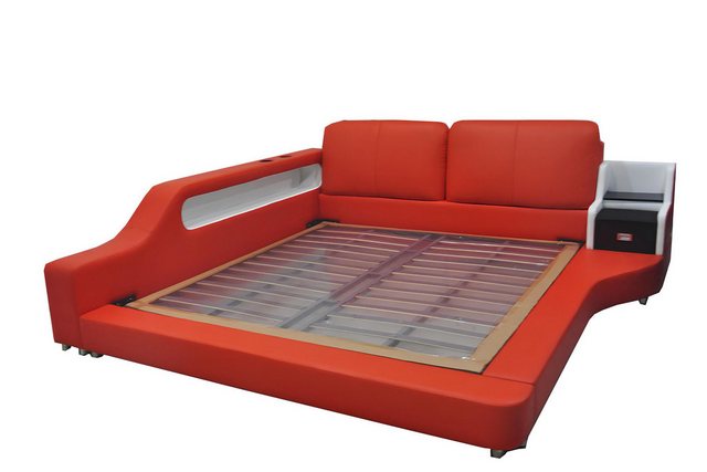 Xlmoebel Bett Zweifaches Luxusdesign-Lederschlafbett mit Polsterung für mod günstig online kaufen