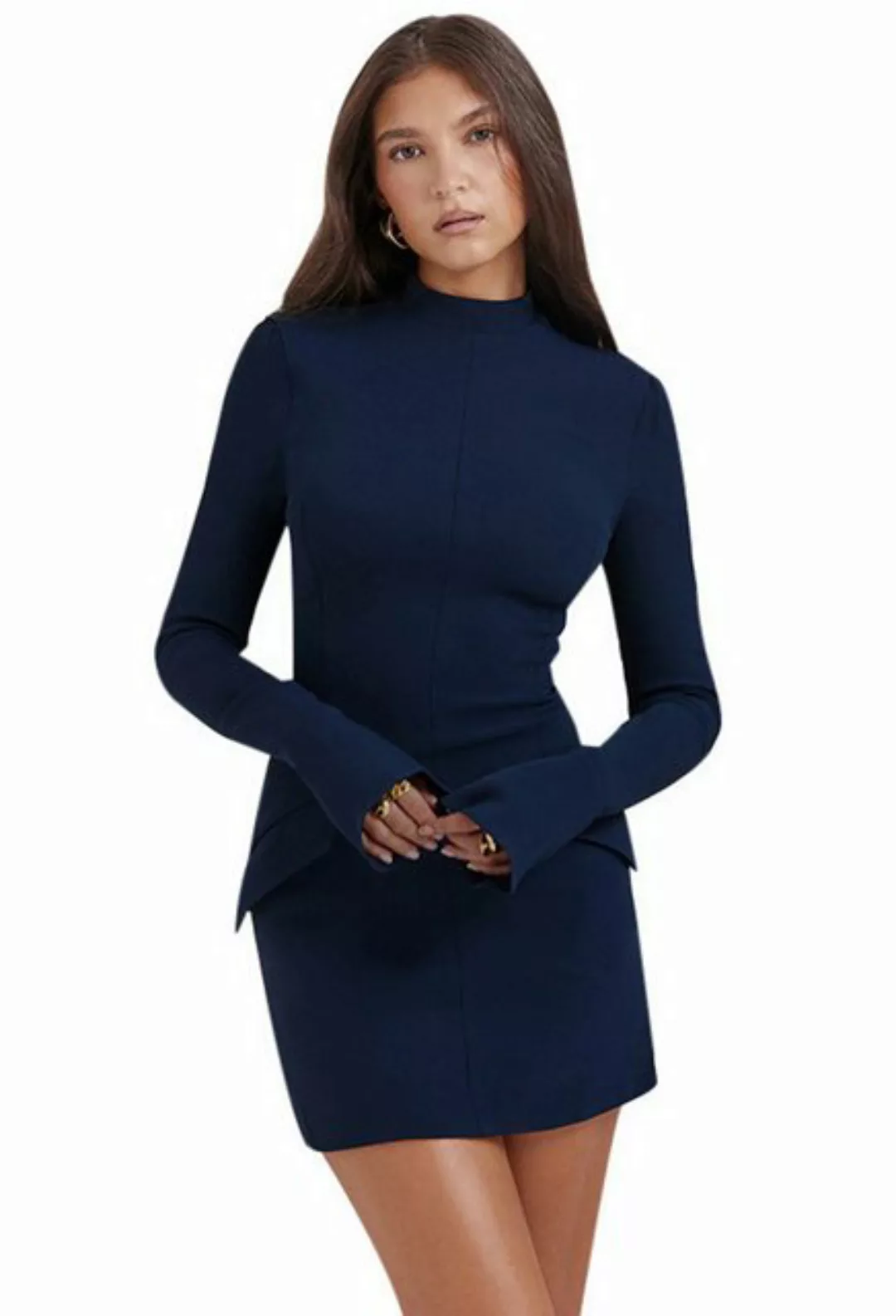 CHENIN Wickelkleid Schlankes Langarmkleid für Damen, Herbst-Damenbekleidung günstig online kaufen