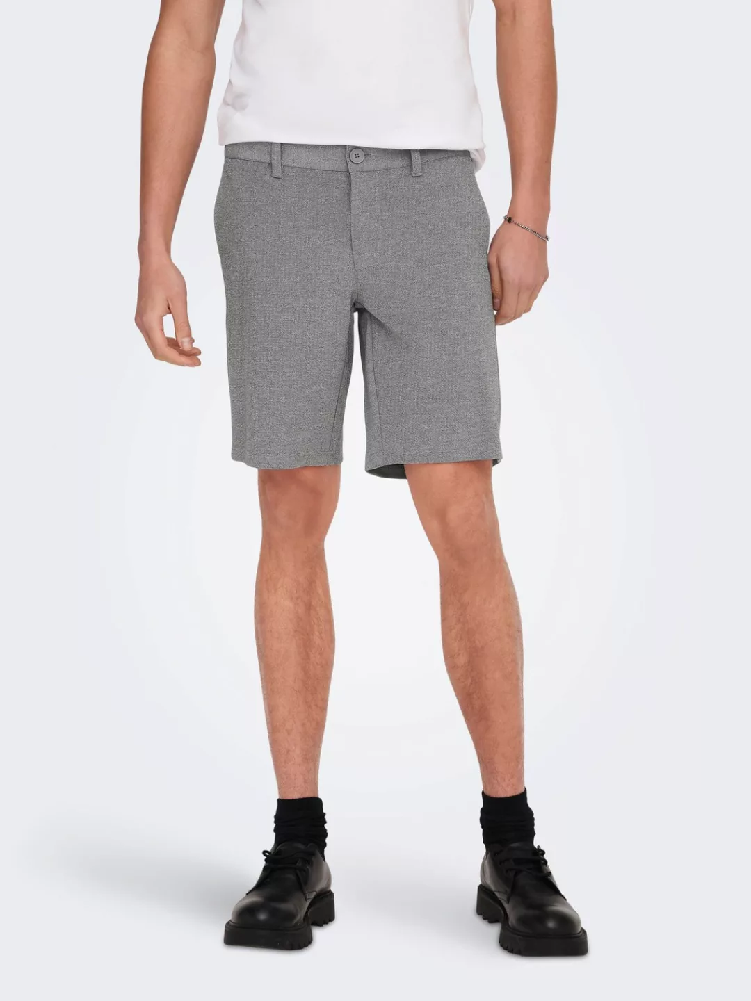 Only & Sons Mark Gw 8667 Shorts Hosen 2XL Medium Grey Melange günstig online kaufen