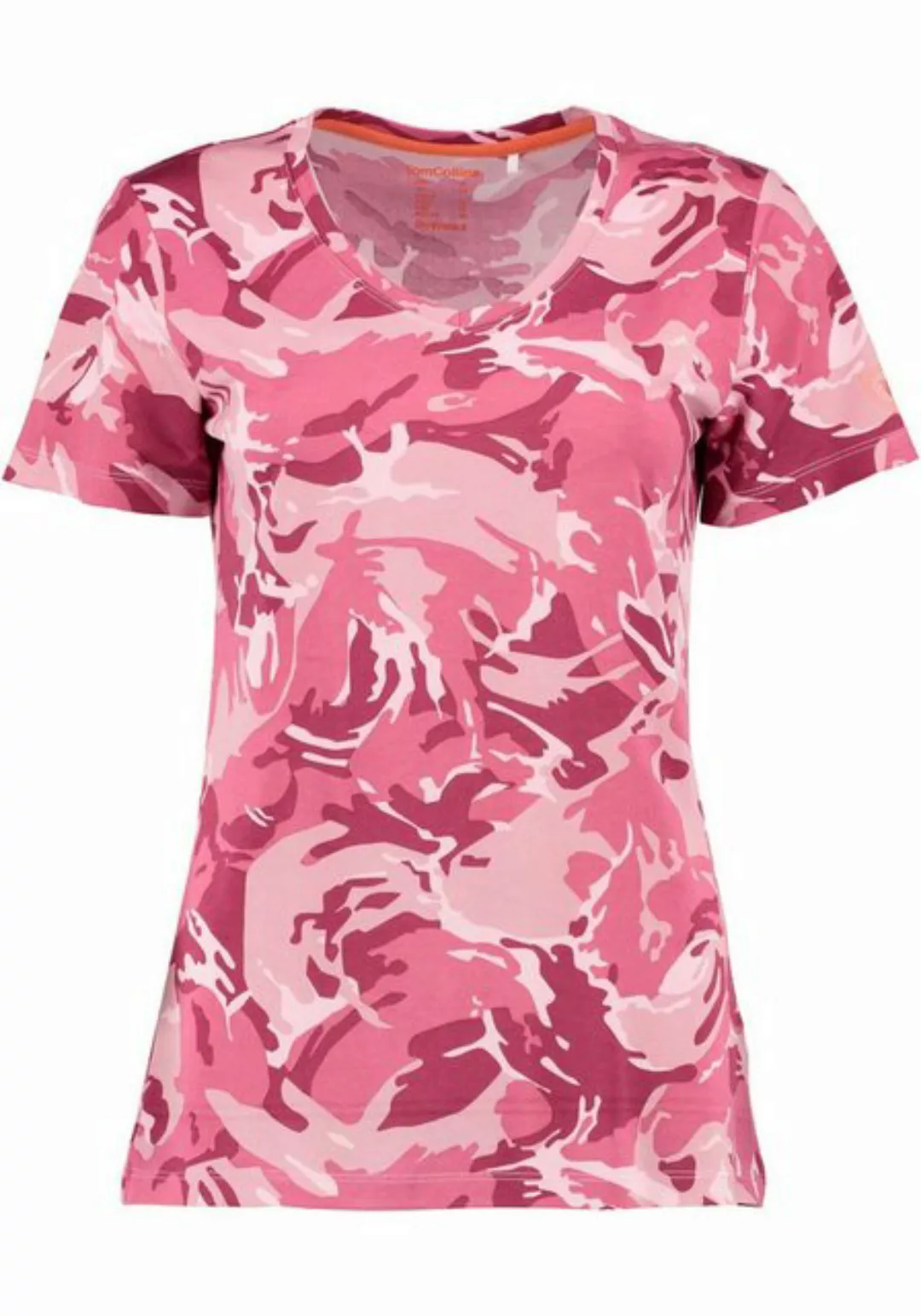 Tom Collins T-Shirt Triku Kurzarmshirt mit Allover-Camouflage-Druck günstig online kaufen