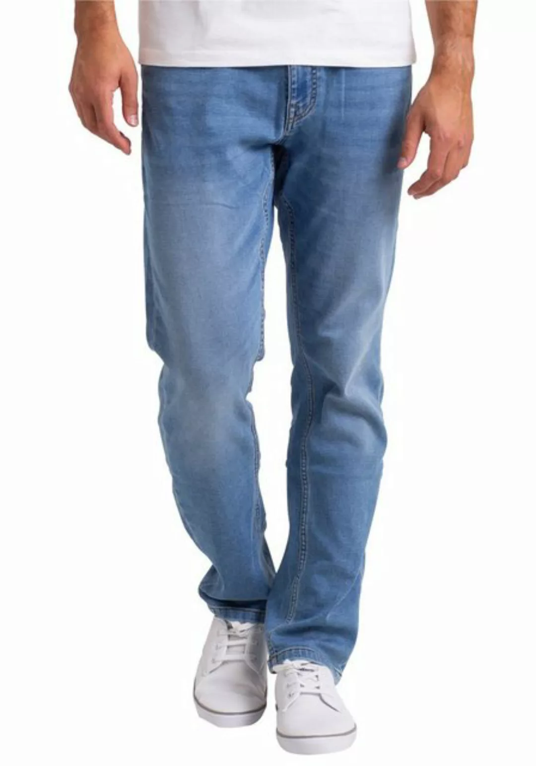 BlauerHafen Slim-fit-Jeans Herren Classic Knitted Denim Relaxed Fit Stretch günstig online kaufen