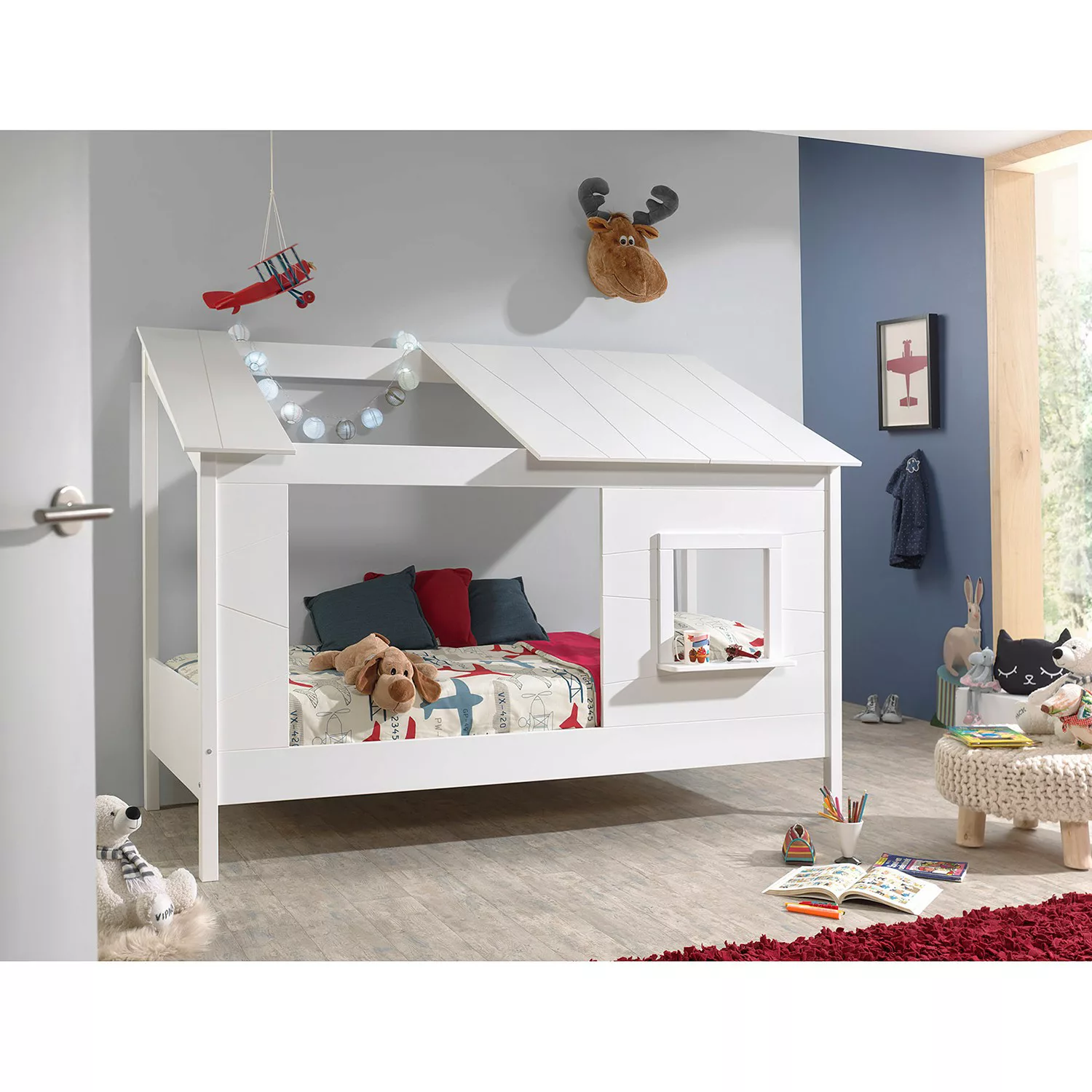 Vipack Kinderbett (Made in Europe), Hausbett wahlweise mit Bettschublade günstig online kaufen