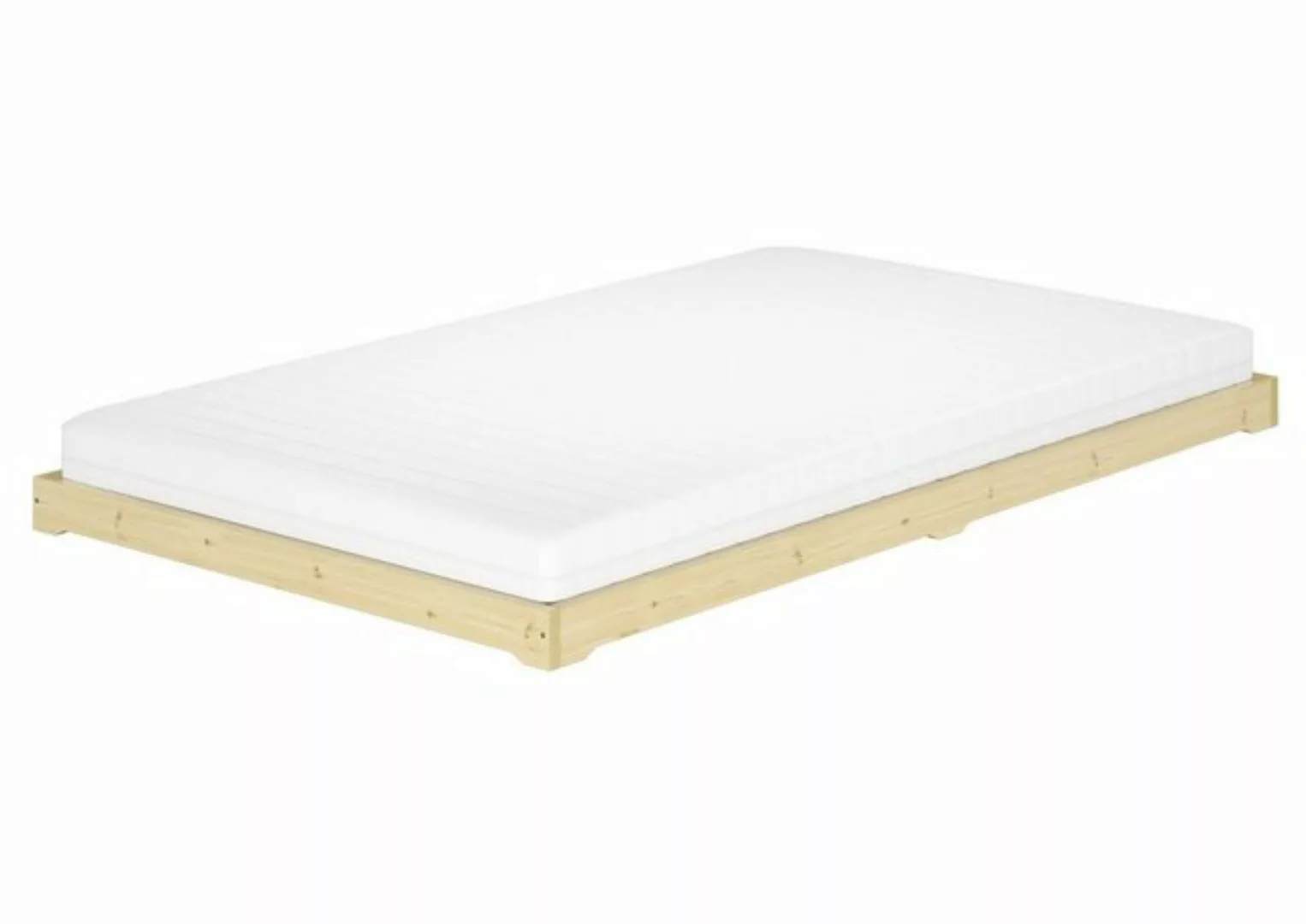 ERST-HOLZ Bett Futonbett Studentenbett 120x200 Fichte massiv extra niedrig günstig online kaufen