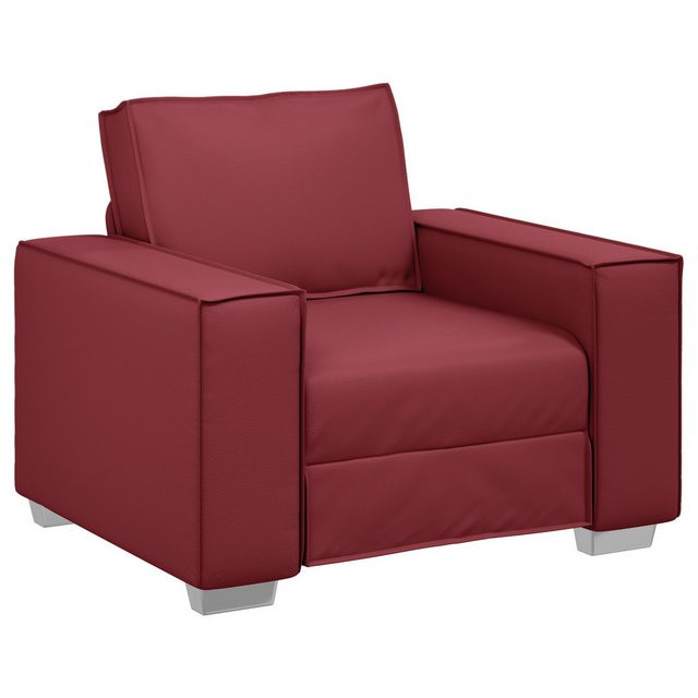 vidaXL Sofa Sofa Weinrot Metall, Holz, Textilene, Schaumstoff, Chrom-Kunsts günstig online kaufen