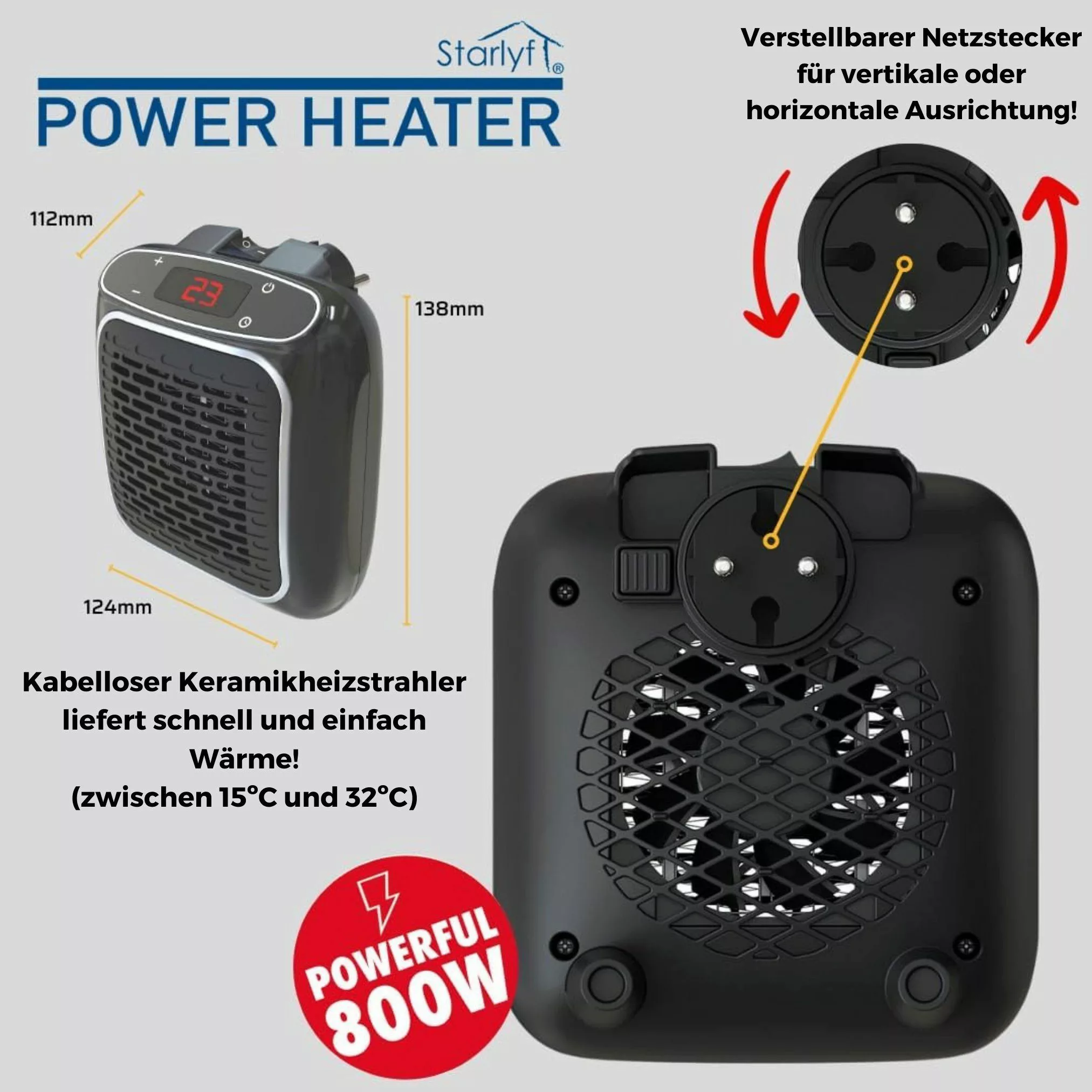 Starlyf Heizlüfter Power Heater, 800 W, günstig online kaufen