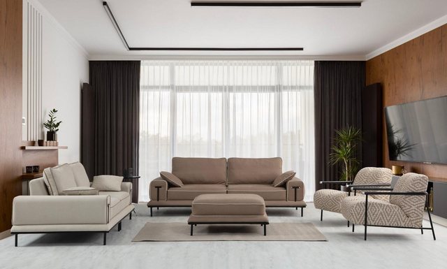 Xlmoebel Sofa Elegante Wohnzimmer-Sitzgruppe mit Designer-Kissen-Sofas, Ein günstig online kaufen