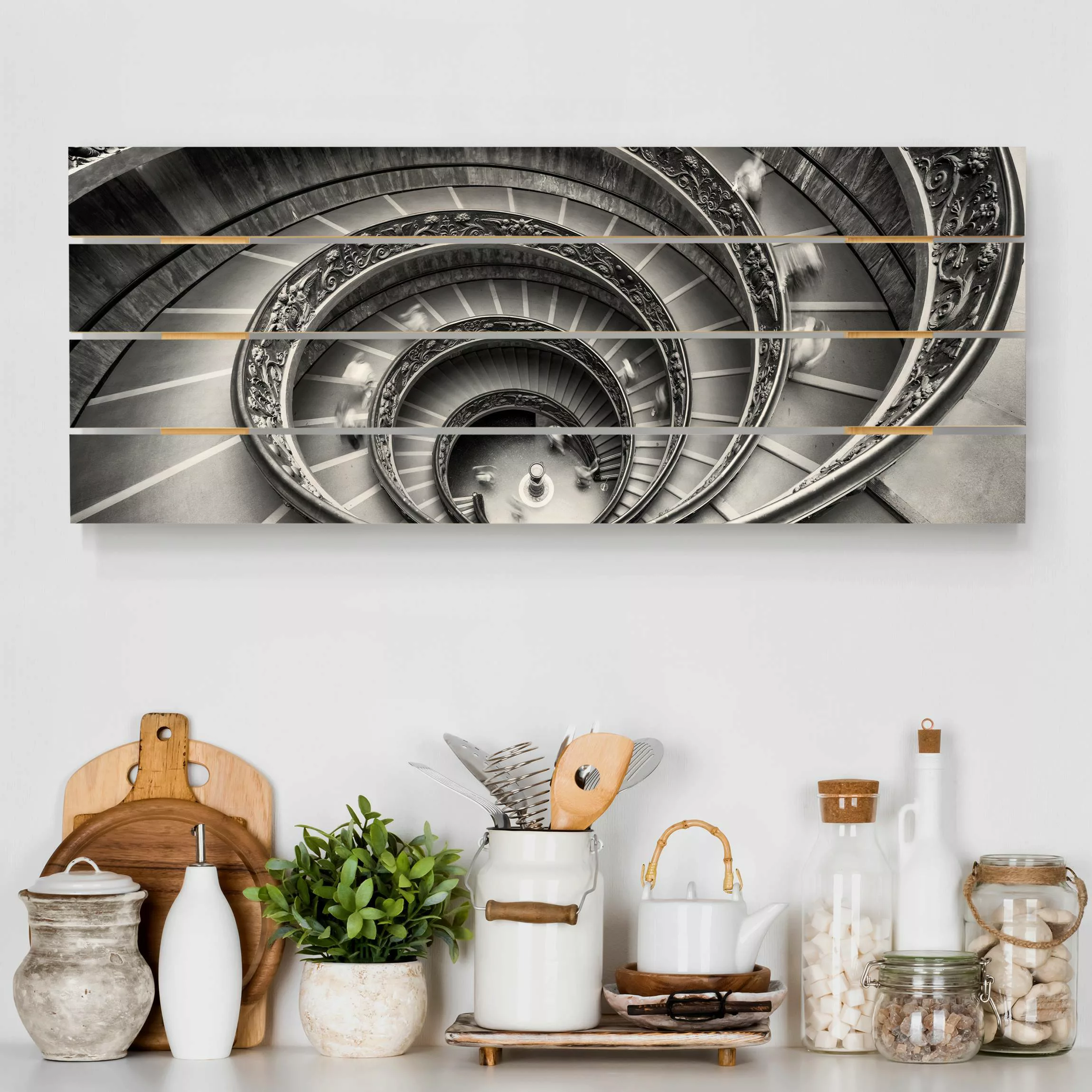 Holzbild Plankenoptik Bramante Treppe günstig online kaufen