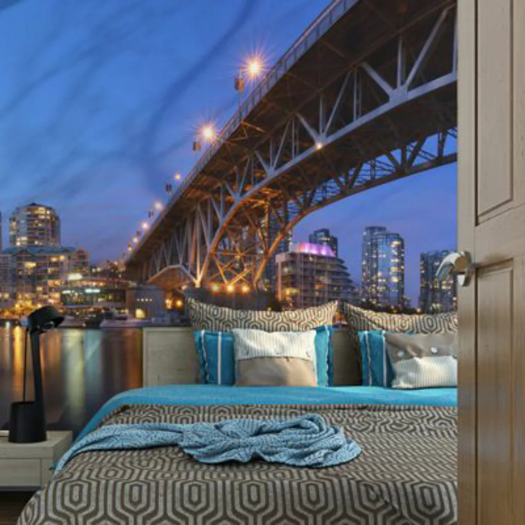 artgeist Fototapete Granville Bridge - Vancouver (Canada) mehrfarbig Gr. 35 günstig online kaufen
