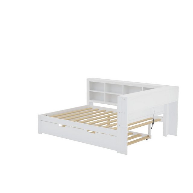 HAUSS SPLOE Kinderbett 140x200 mit ausziehbarem Bett, USB-Steckdose und Abl günstig online kaufen