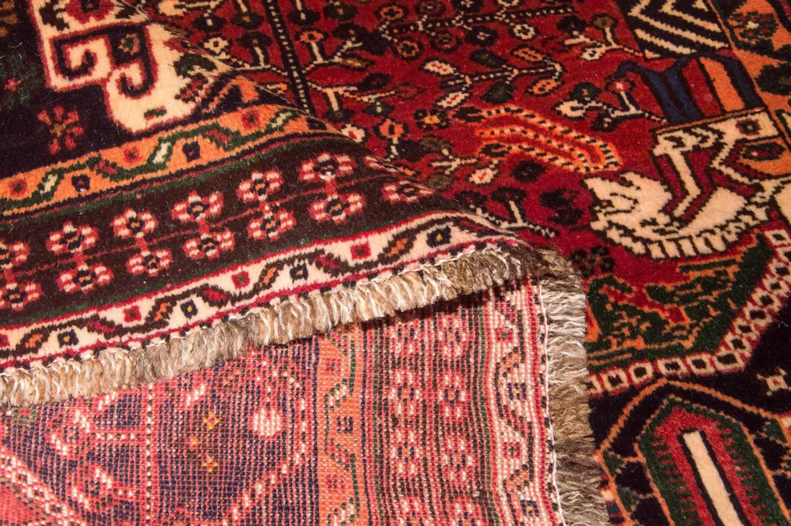 morgenland Wollteppich »Ghashghai Teppich handgeknüpft blau«, rechteckig, h günstig online kaufen
