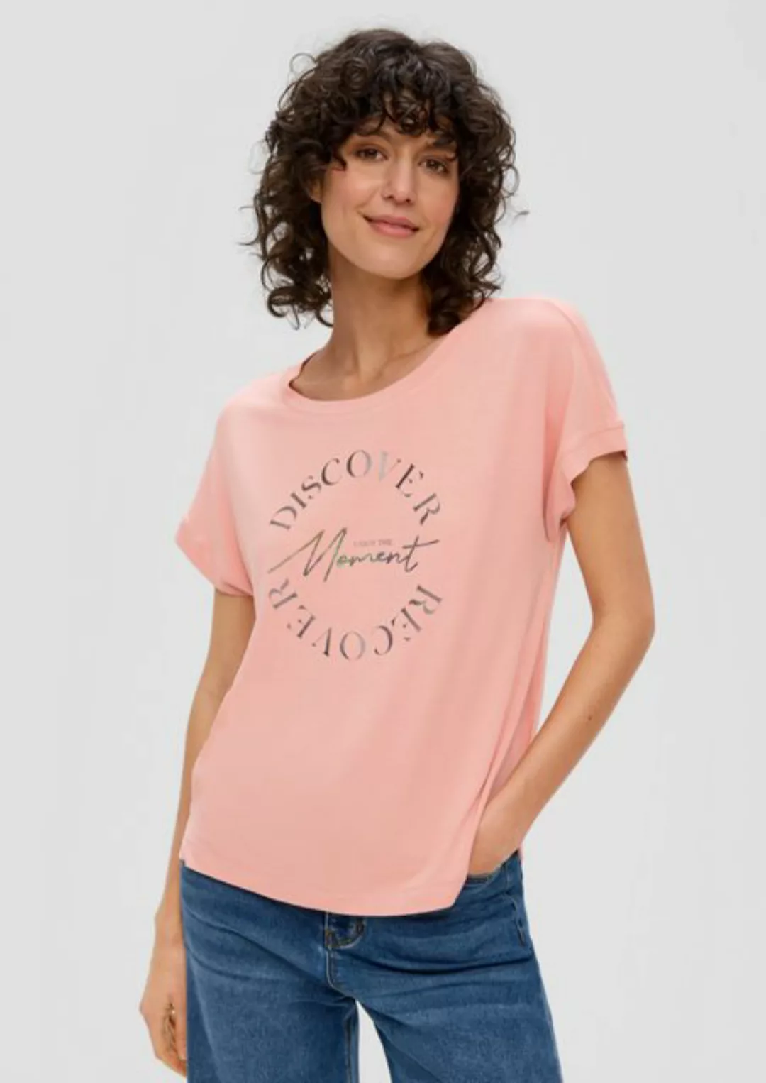 s.Oliver Shirttop T-Shirt mit Pailletten Pailletten günstig online kaufen