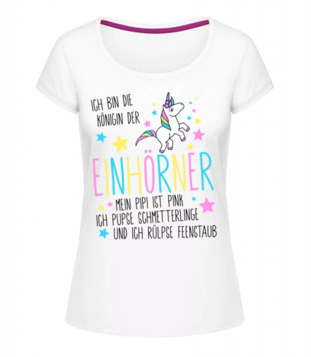 Königin Der Einhörner · Frauen T-Shirt U-Ausschnitt günstig online kaufen
