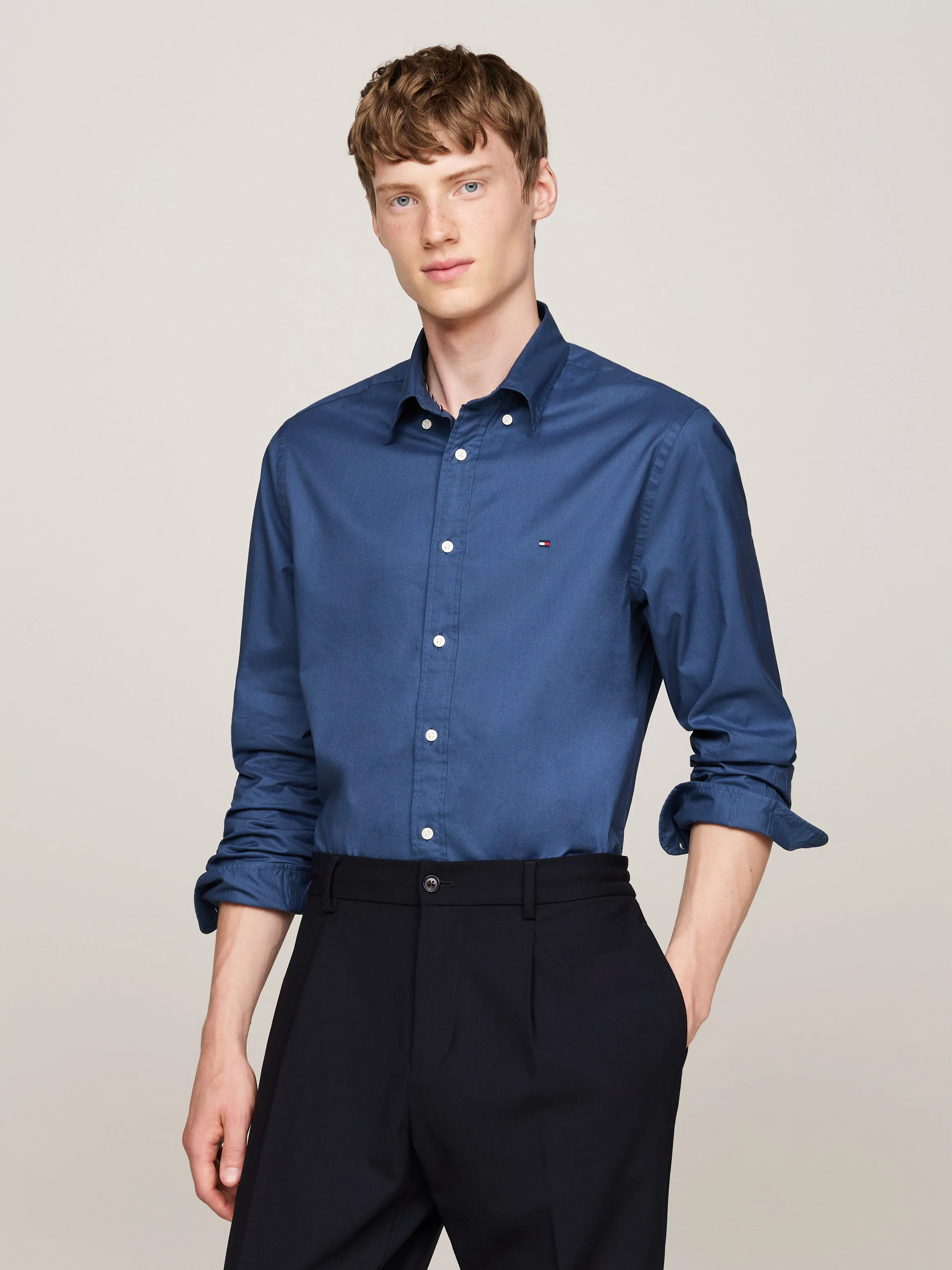 Tommy Hilfiger Langarmhemd "FLEX POPLIN RF SHIRT", mit Tommy Hilfiger Label günstig online kaufen