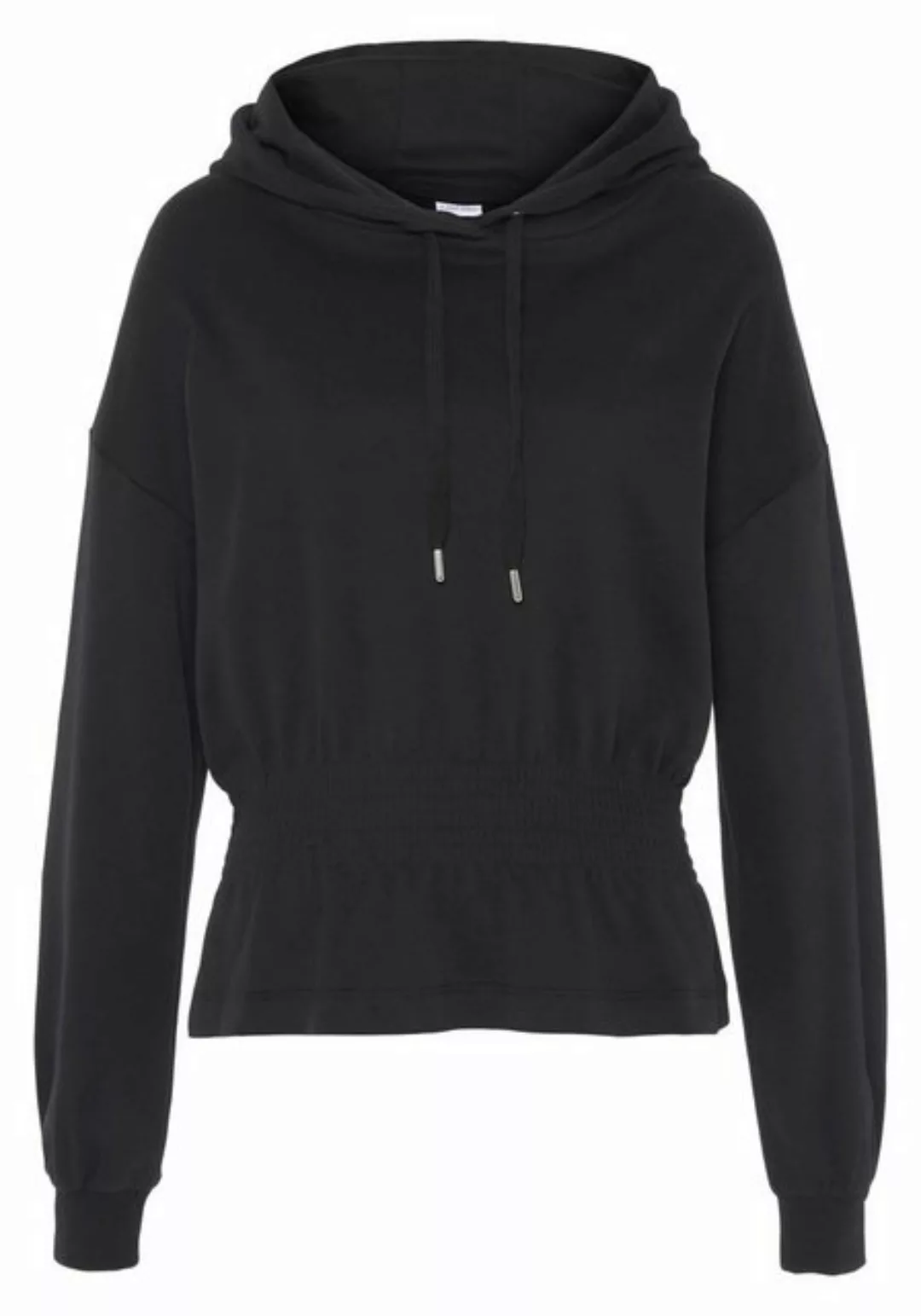 LASCANA Hoodie, mit elastischer Raffung in der Taille, Loungewear günstig online kaufen