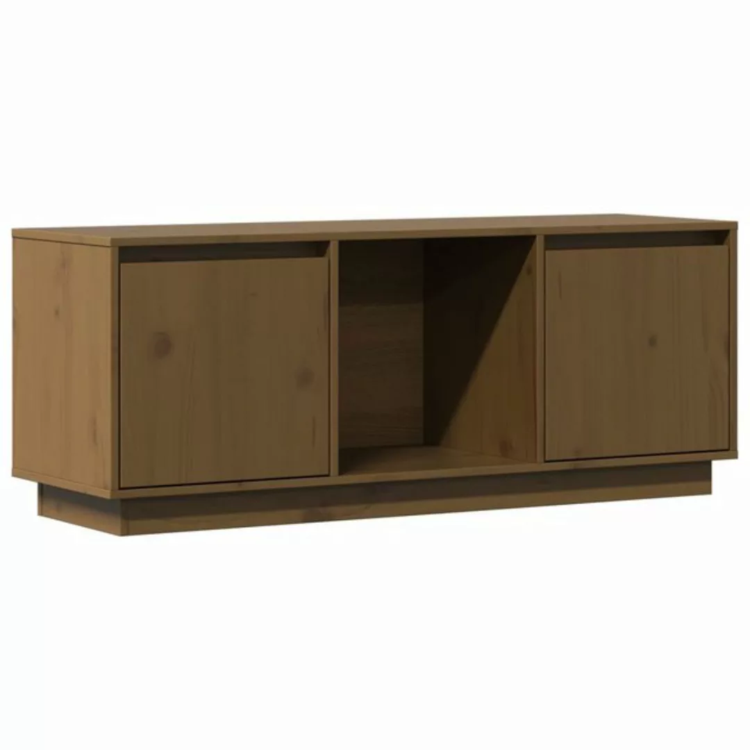 vidaXL TV-Schrank TV-Schrank Honigbraun 110,5x35x44 cm Massivholz Kiefer Si günstig online kaufen