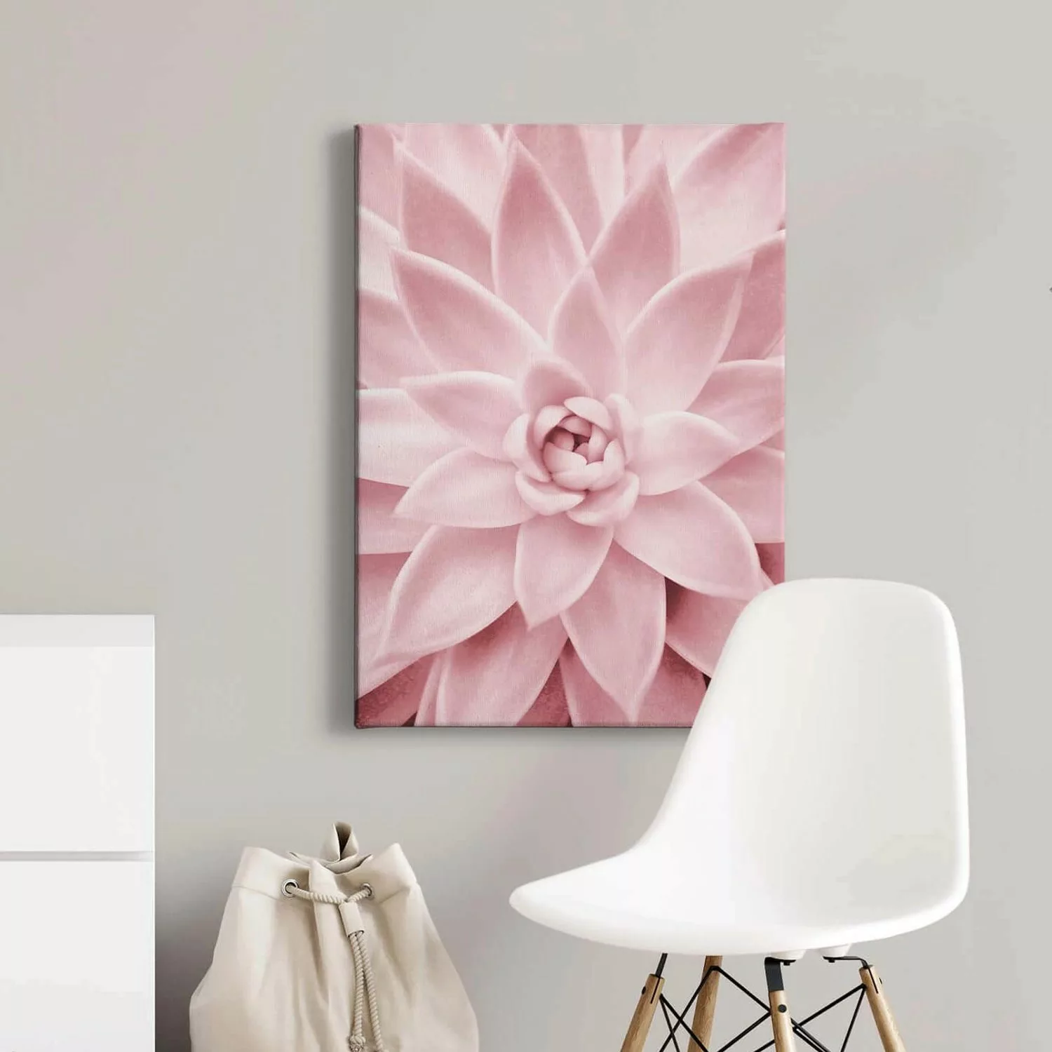 Bricoflor Leinwand Bild Mit Blume In Rosa Florales Leinwandbild Im Querform günstig online kaufen