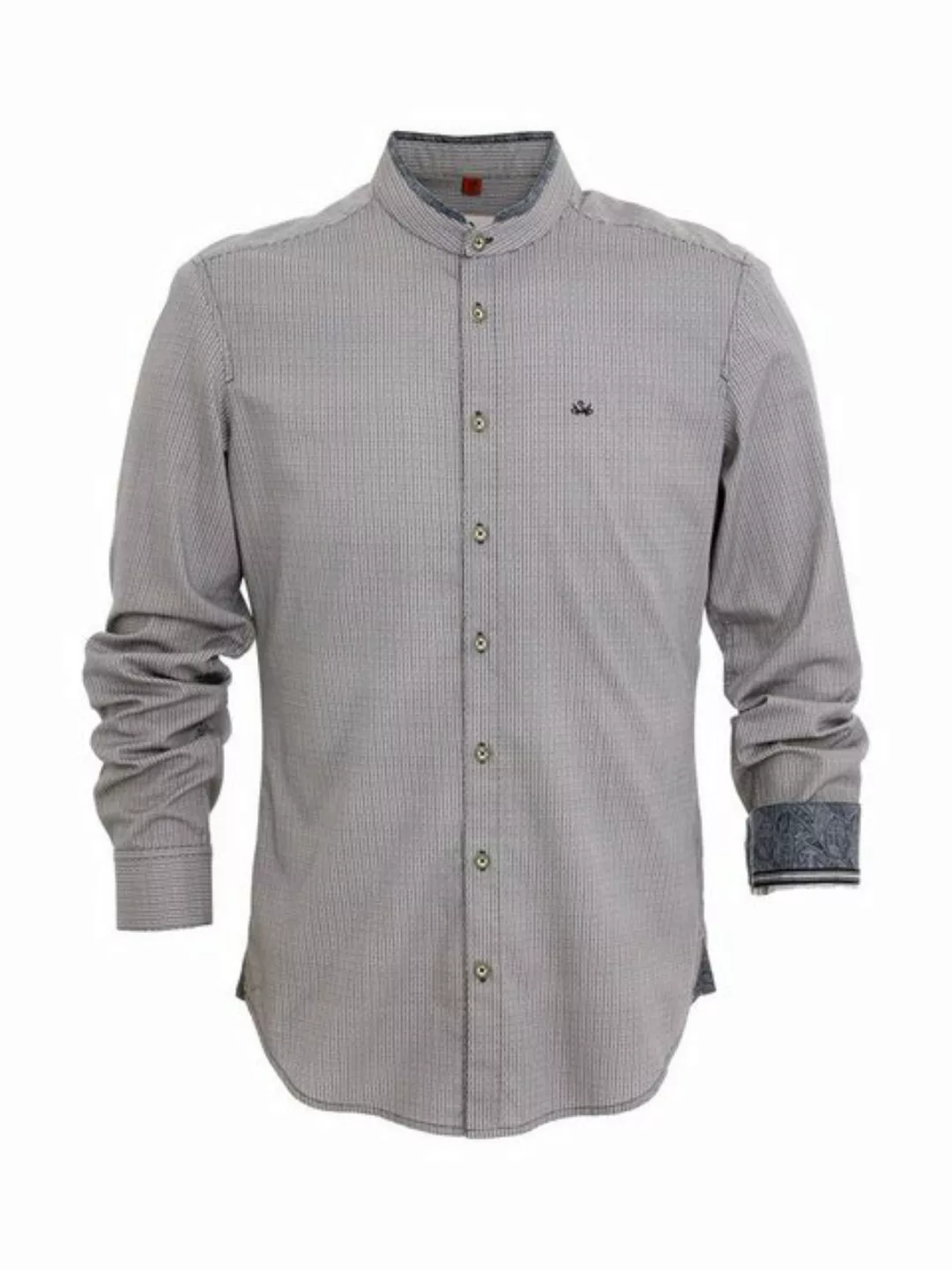 Spieth & Wensky Trachtenhemd Hemd DORIAN grau (Slim Fit) günstig online kaufen