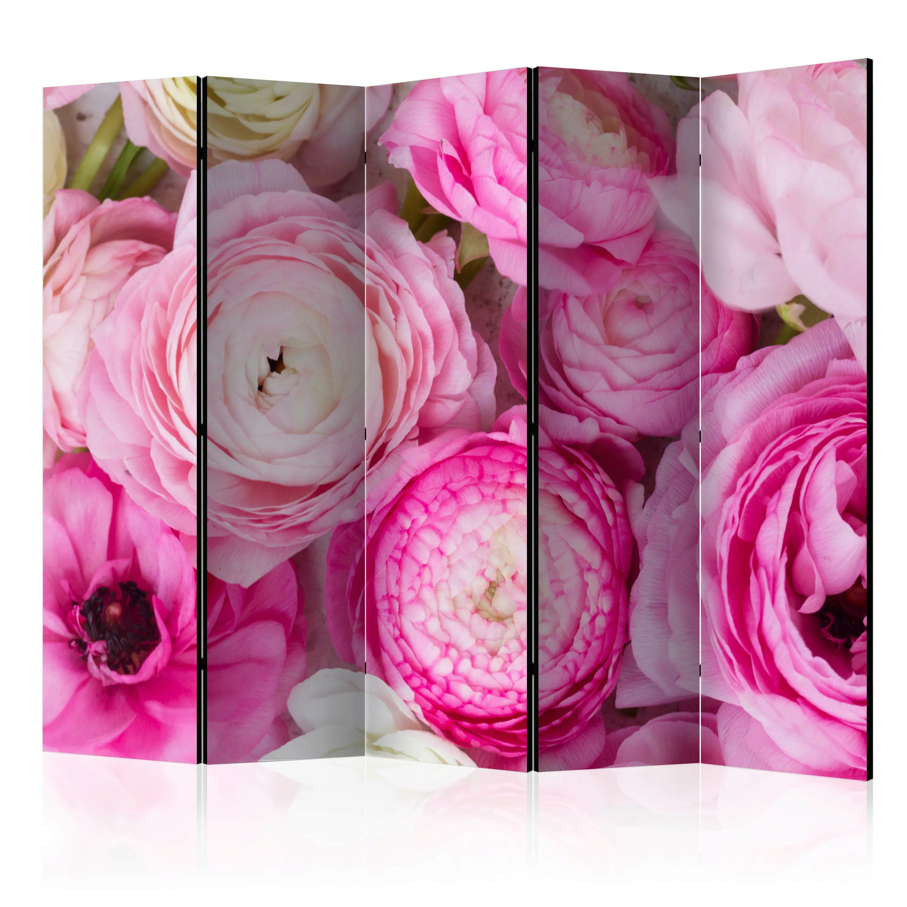 5-teiliges Paravent - Ranunculus Flowers Ii [room Dividers] günstig online kaufen