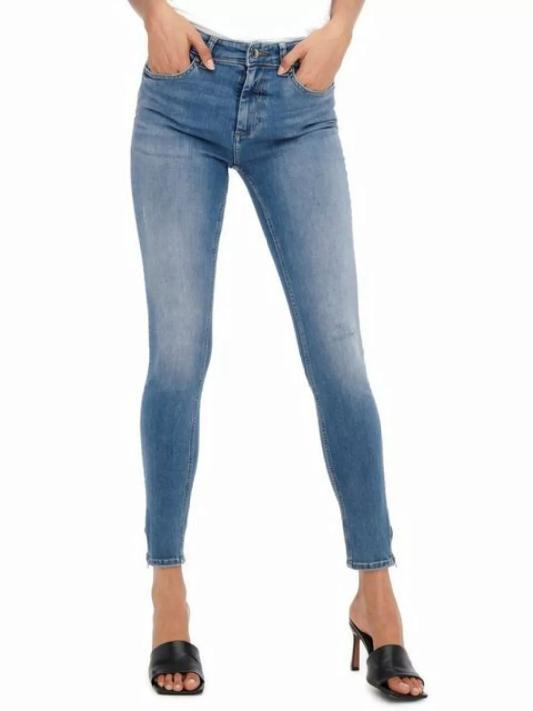 Only Damen Jeans ONLBLUSH MID SK TAI848 - Skinny Fit - Blau - Light Medium günstig online kaufen