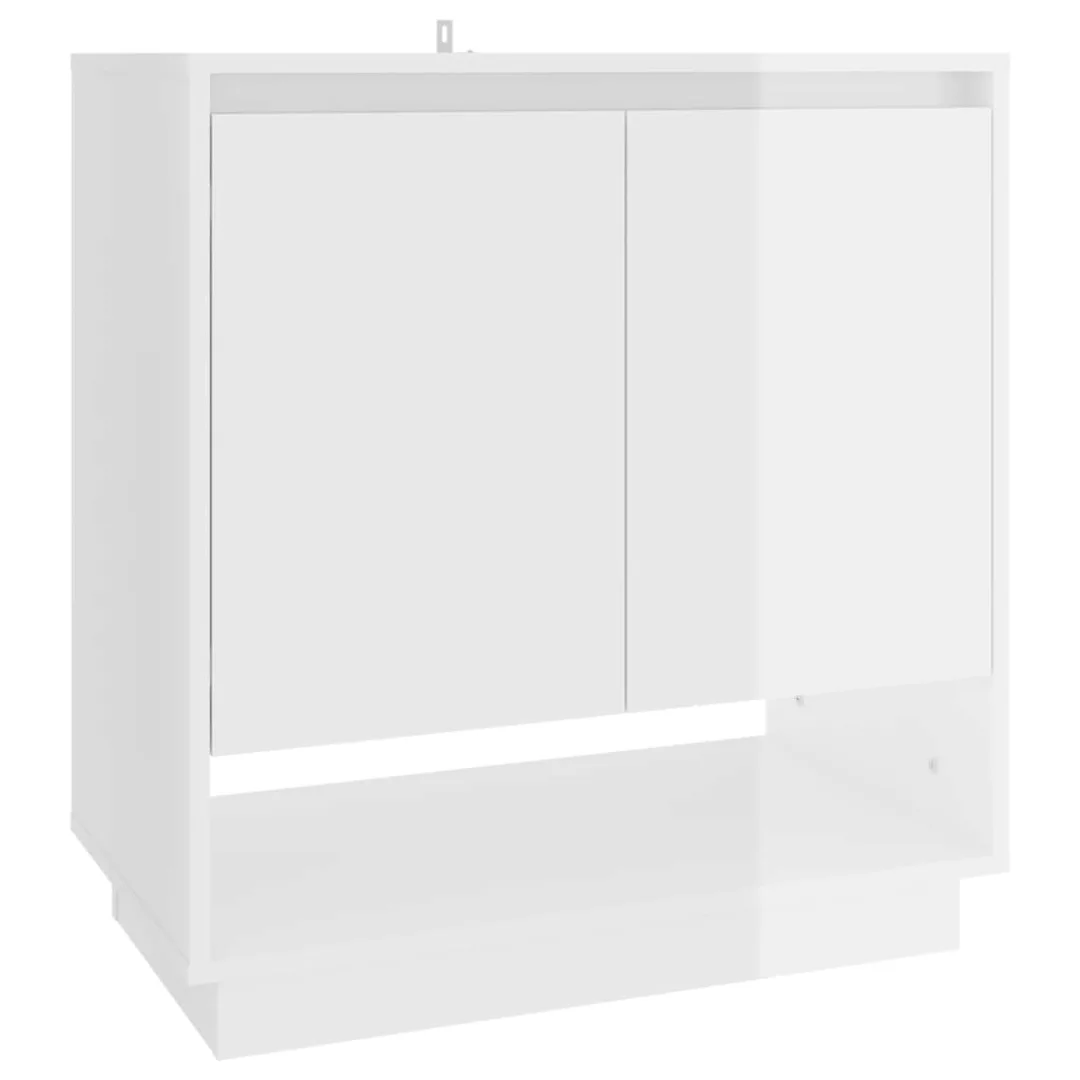 Sideboard Hochglanz-weiß 70x41x75 Cm Spanplatte günstig online kaufen