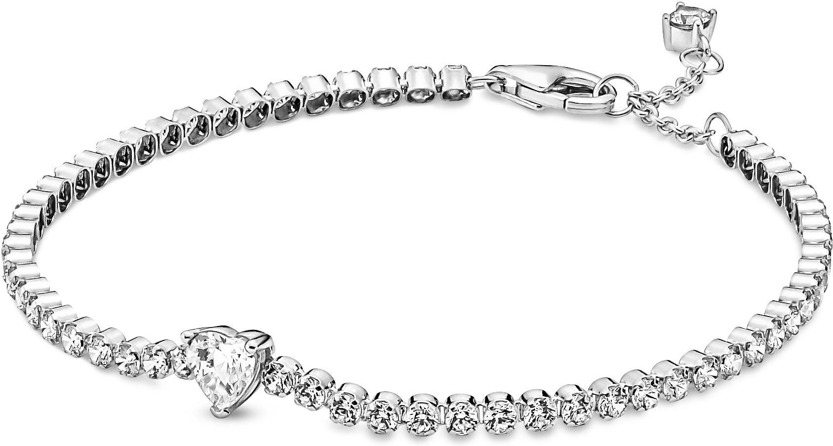 Pandora Tennisarmband Funkelndes Herz Silber günstig online kaufen