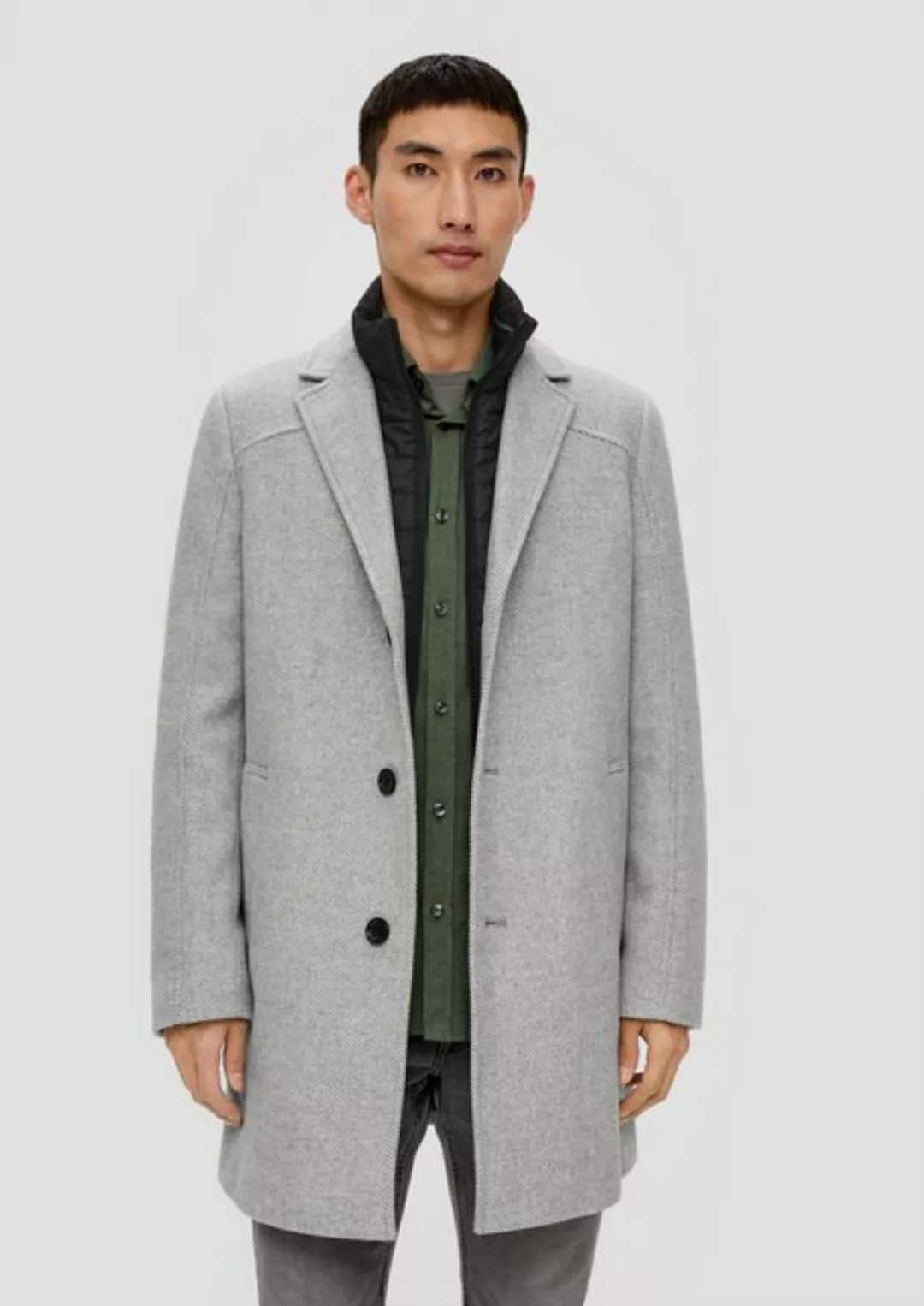 s.Oliver Langmantel Tweed-Mantel mit herausnehmbarem Insert herausnehmbares günstig online kaufen