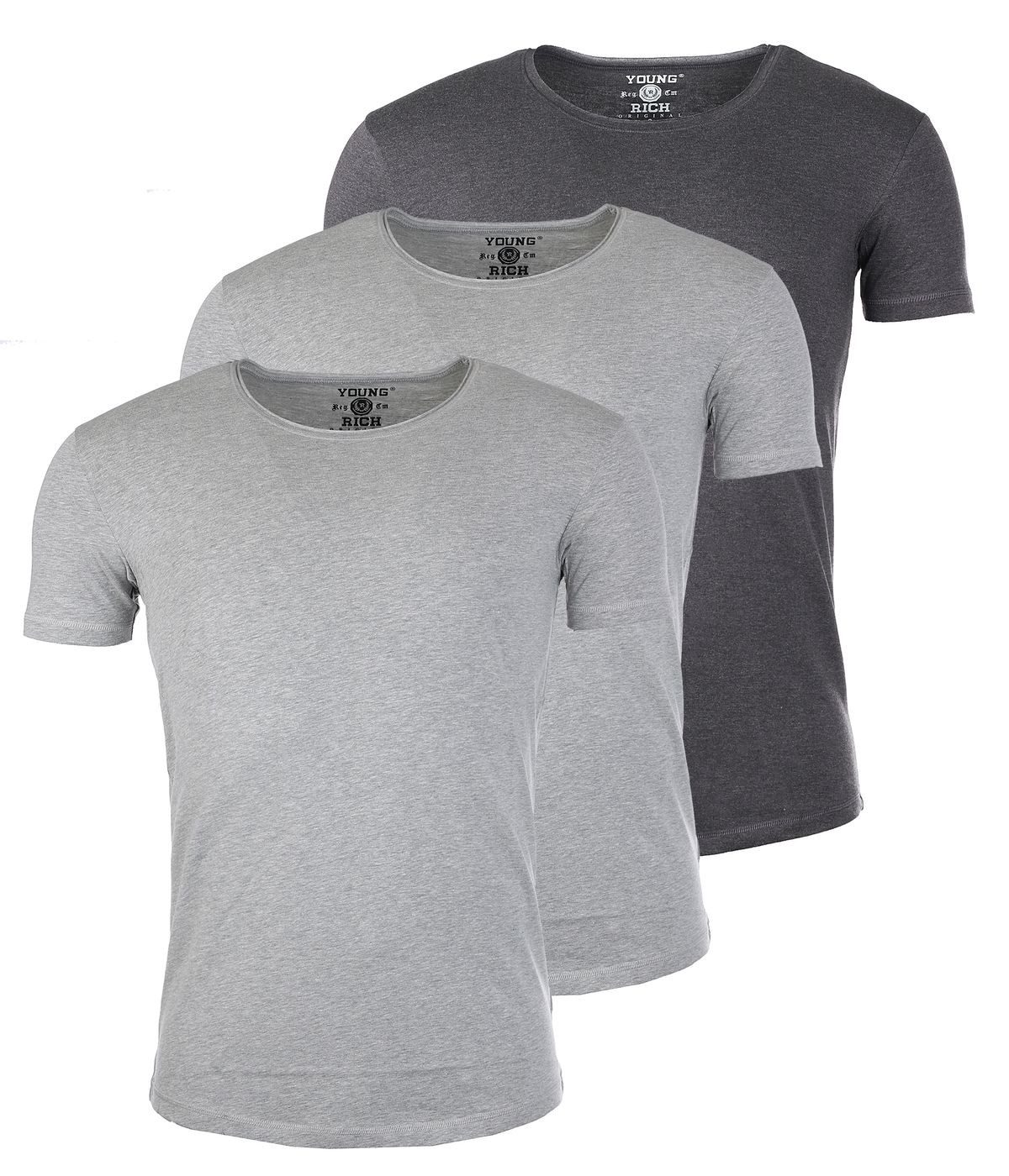 Young & Rich T-Shirt Herren Uni günstig online kaufen