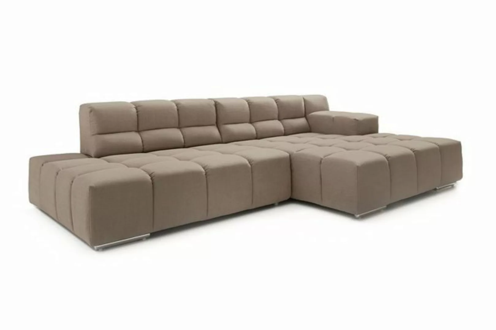 daslagerhaus living Big-Sofa Ecksofa Cube Stoff beige günstig online kaufen