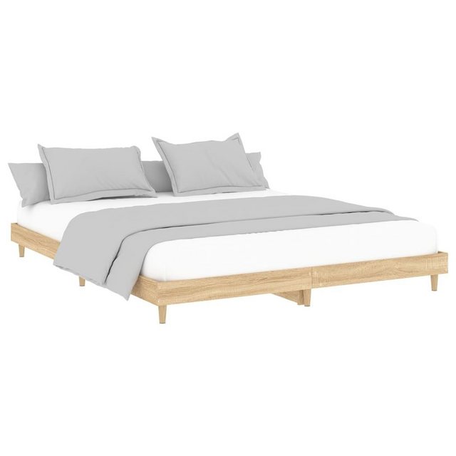 furnicato Bettgestell Sonoma-Eiche 200x200 cm Holzwerkstoff (1-tlg) günstig online kaufen