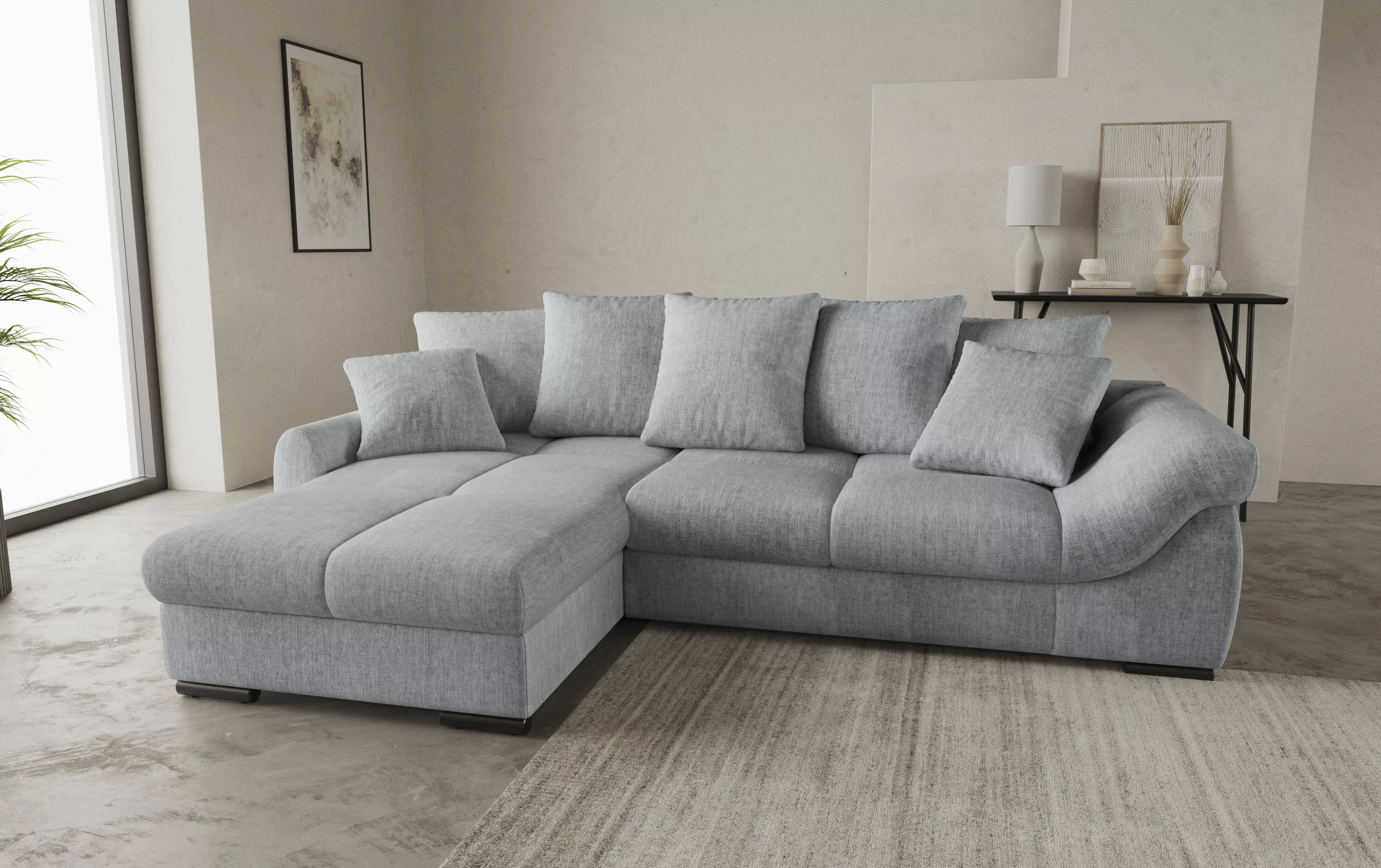 Mr. Couch Ecksofa "Livorno DuraFlex L-Form", inkl. Hochschläfer-Bettauszug, günstig online kaufen