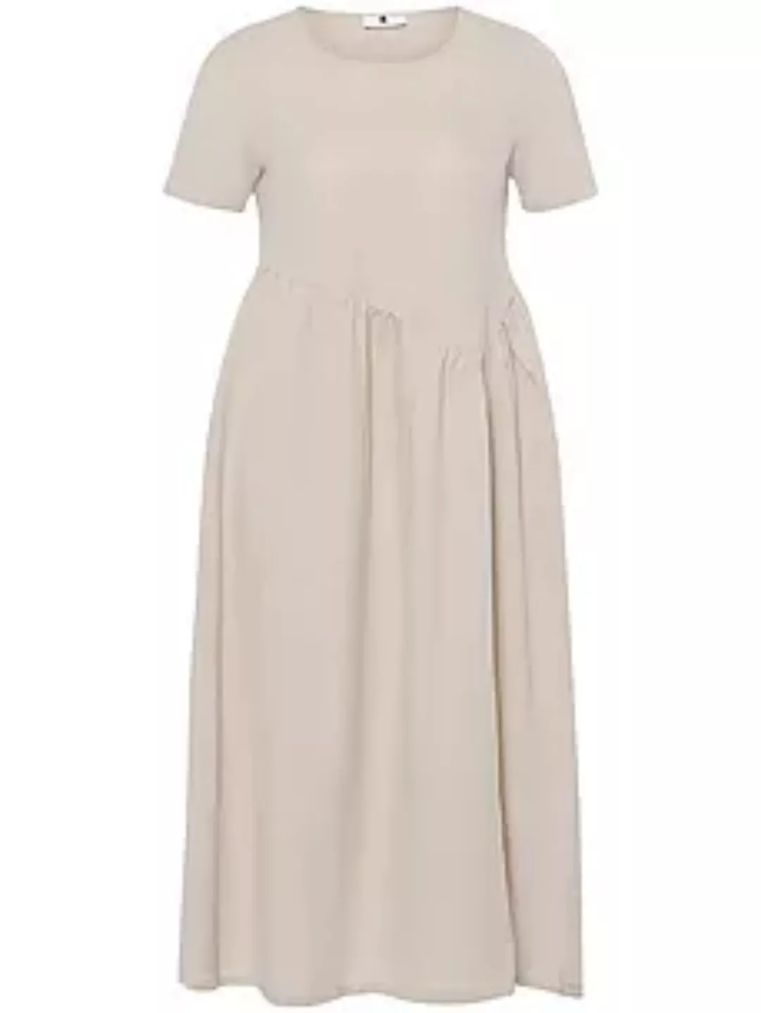 Kleid Rundhals-Ausschnitt Anna Aura beige günstig online kaufen
