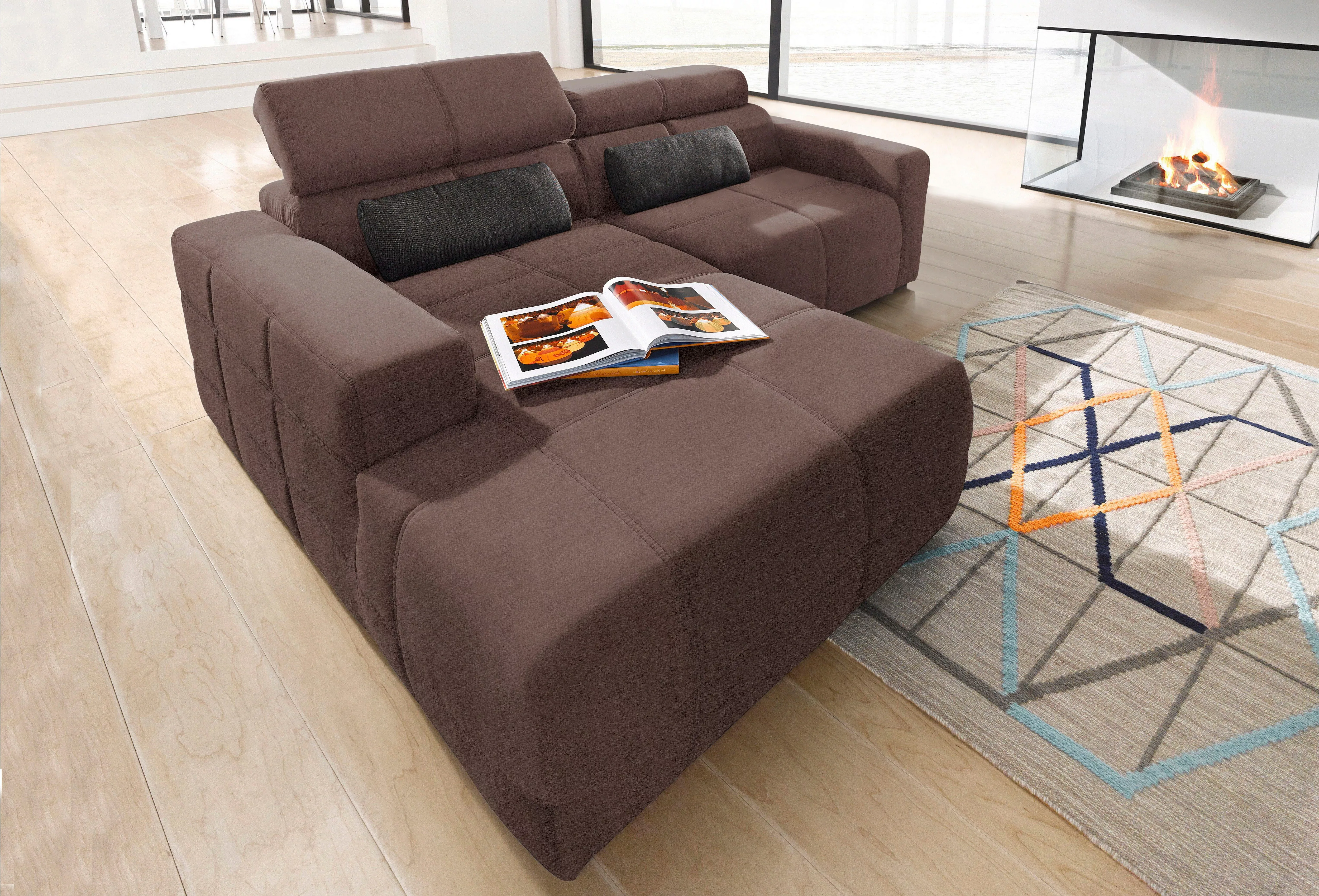 DOMO collection Ecksofa "Brandon kleine Ausführung B/T/H: 214/100/80 cm", M günstig online kaufen