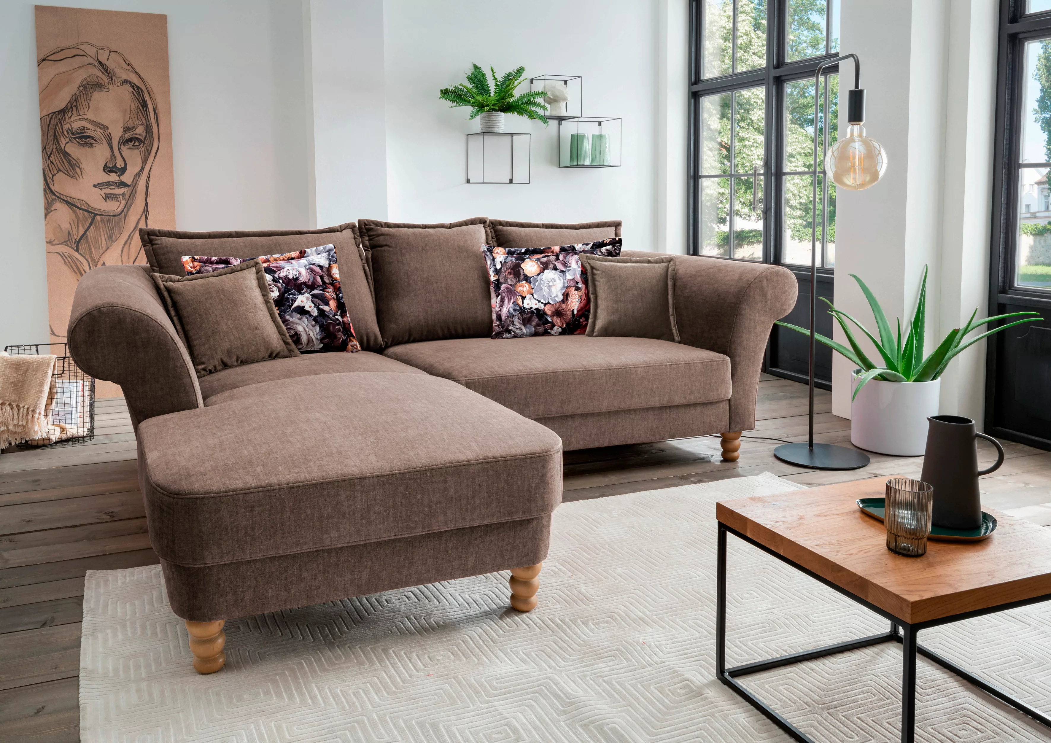 Home affaire Ecksofa "Tassilo L-Form" günstig online kaufen