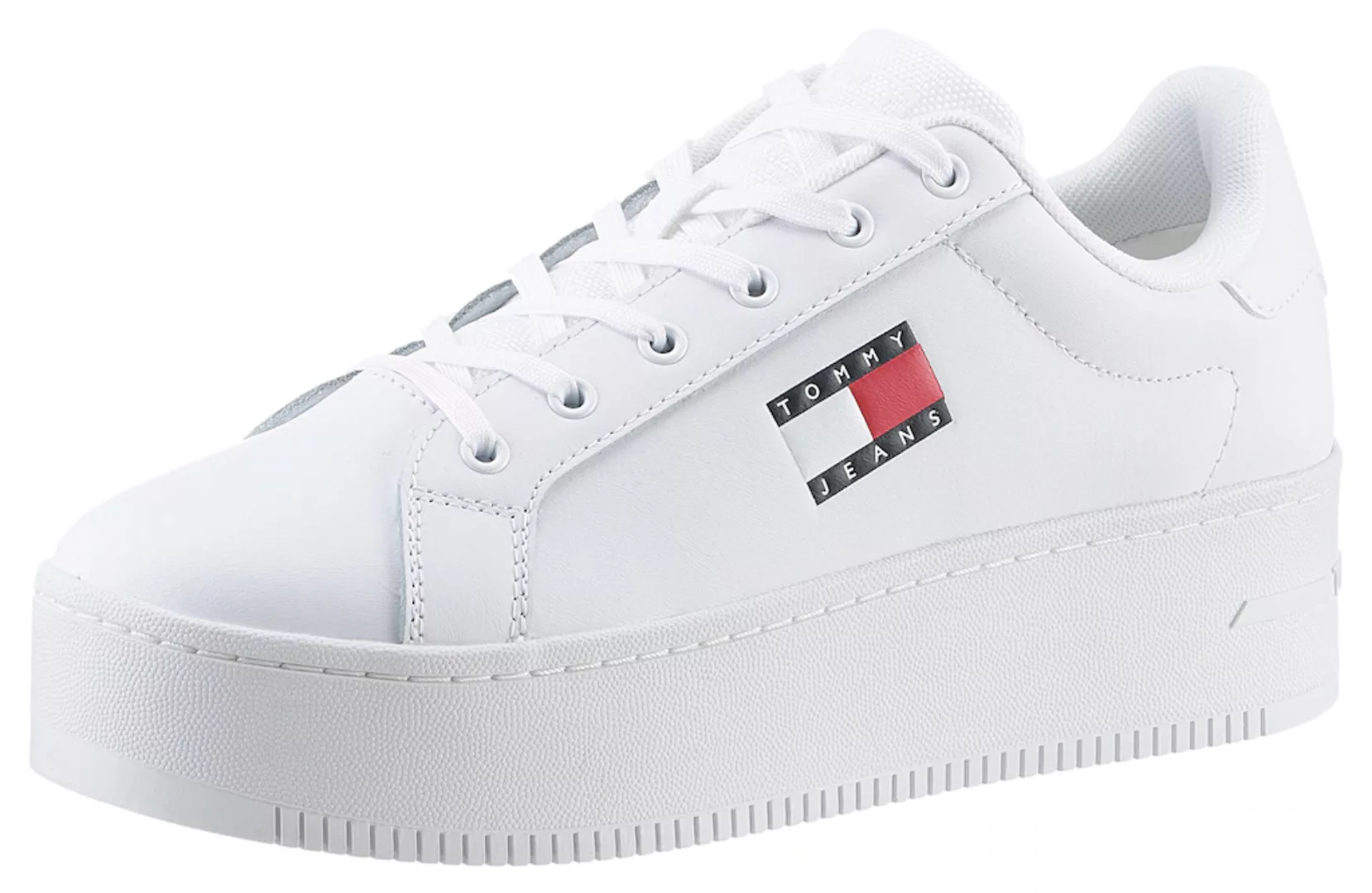 Tommy Jeans Plateausneaker "TJW FLATFORM ESS", Freizeitschuh, Halbschuh, Sc günstig online kaufen