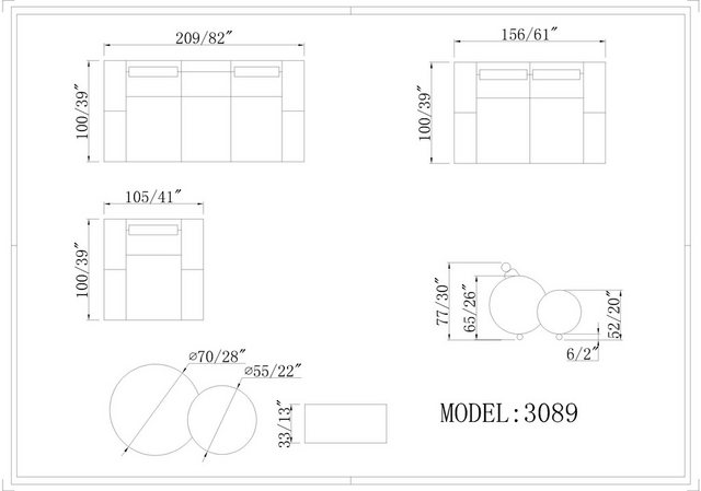 Xlmoebel Sofa XXL Ledersofa Couch Set mit Design-Polsterung und modernem St günstig online kaufen