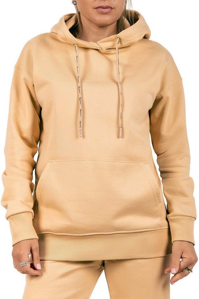 Reichstadt Kapuzenpullover Basic Oversize Damen Hoodie 23RSW038 Beige S mit günstig online kaufen