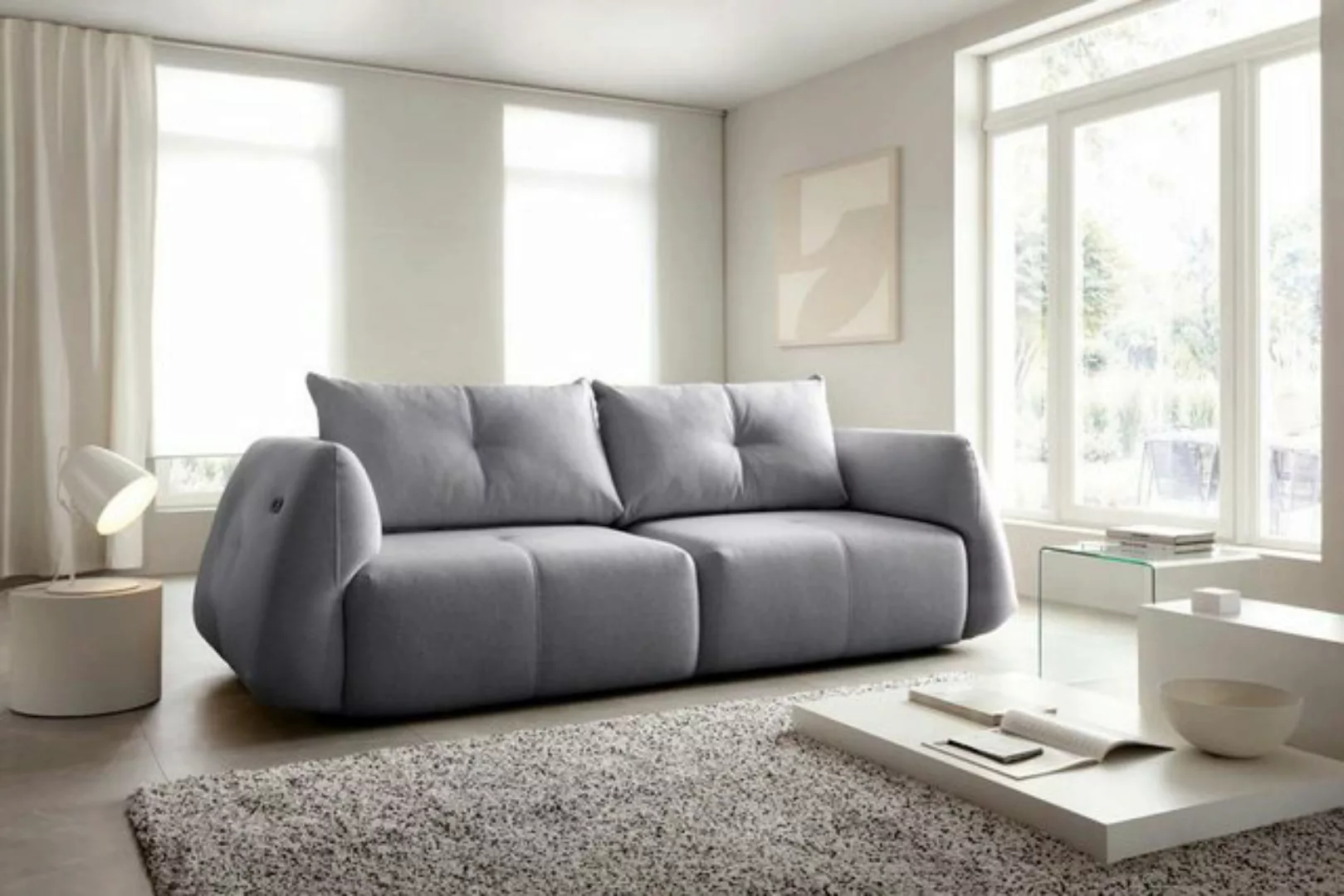 Luxusbetten24 Schlafsofa Designer Sofa Camilla, mit elektrischer Schlaffunk günstig online kaufen