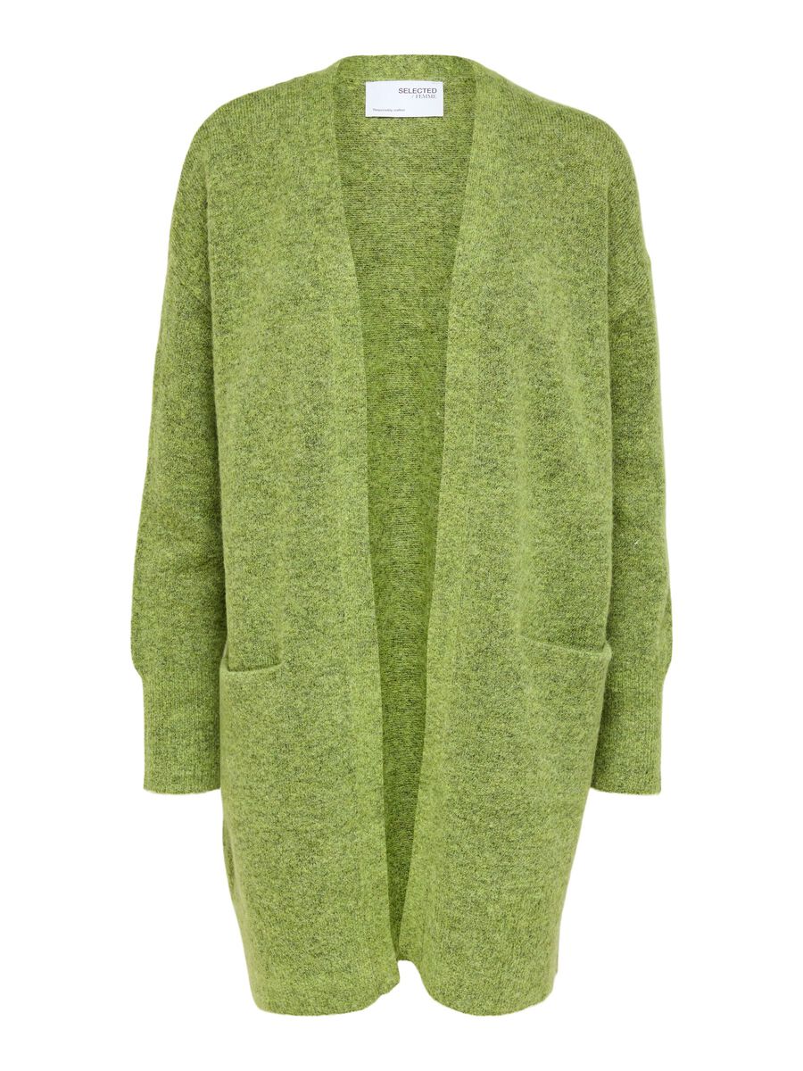 SELECTED Alpaka Wollmix Strickjacke Damen Grün günstig online kaufen