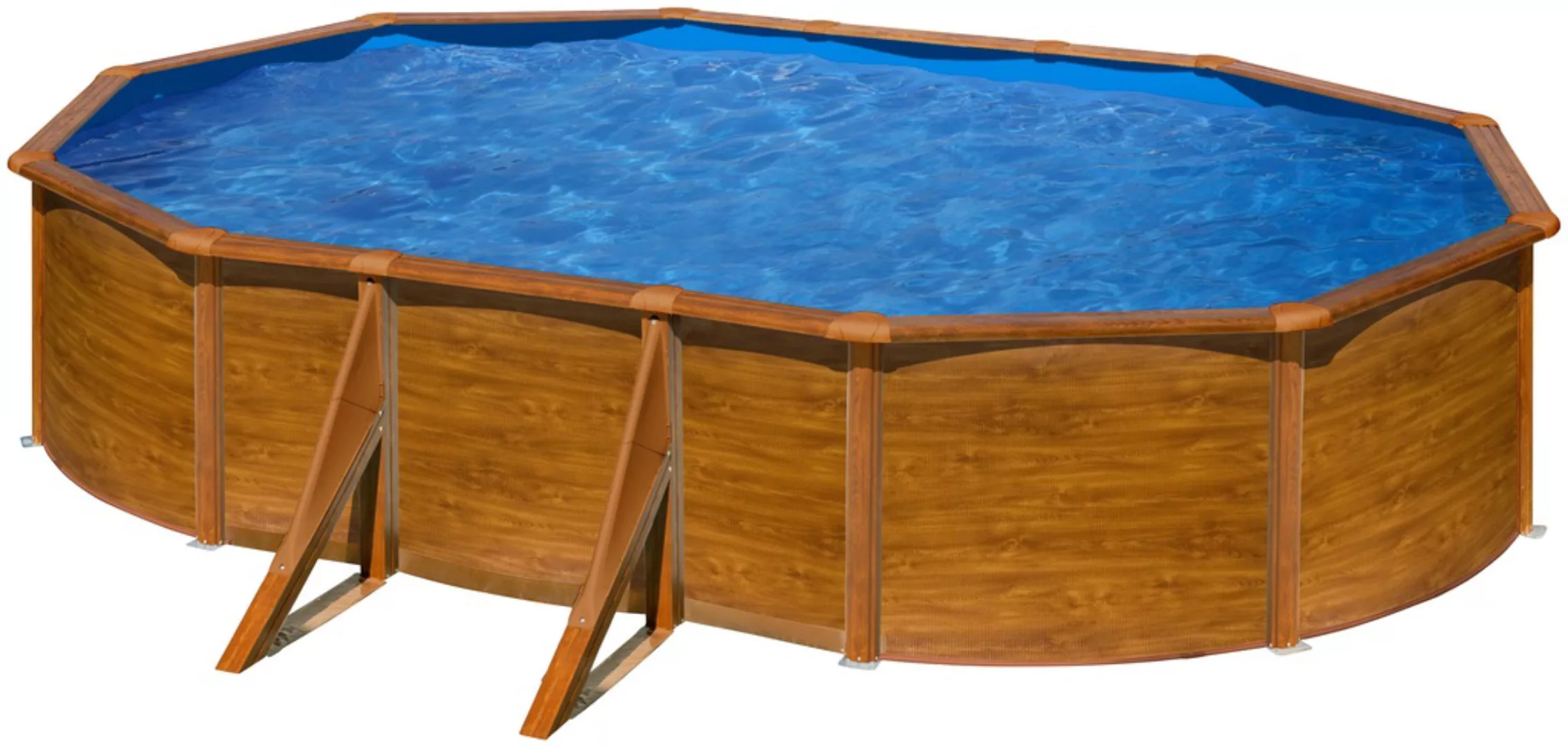 my POOL BWT Ovalpool, (Set, 5 tlg.), in moderner Holzoptik, Tiefe 132 cm, v günstig online kaufen