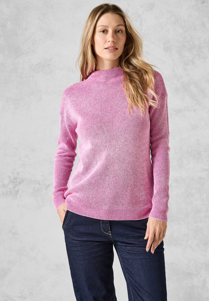 Cecil Strickpullover mit Materialmix günstig online kaufen