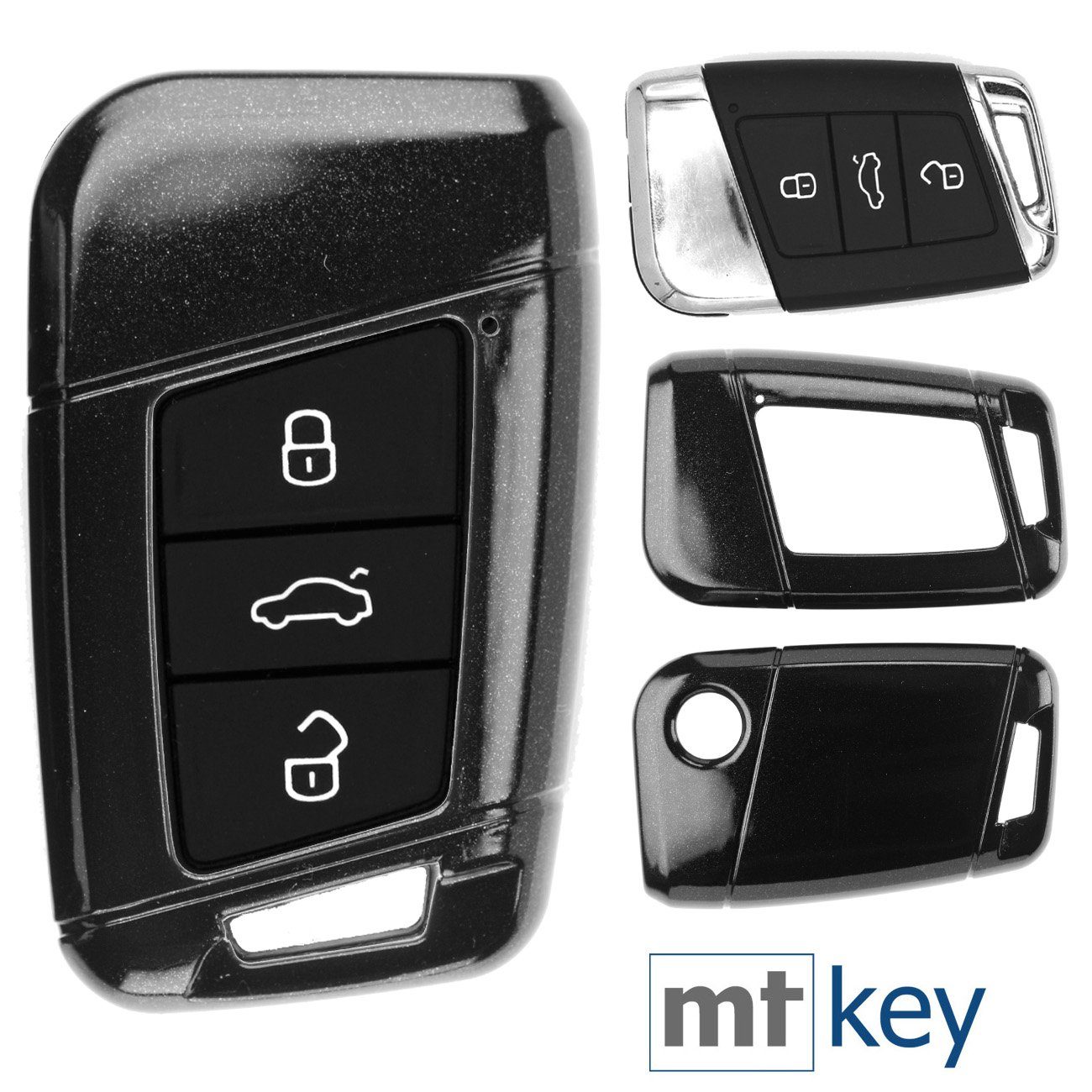 mt-key Schlüsseltasche Autoschlüssel Hardcover Schutzhülle Metallic günstig online kaufen