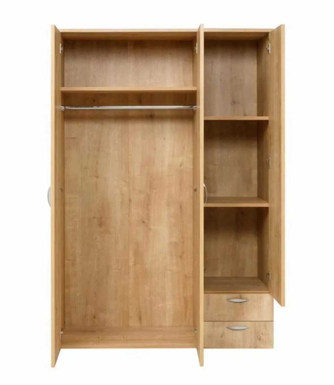 Furni24 Kleiderschrank Kleiderschrank, Saphir Eiche, 120x177x52cm günstig online kaufen