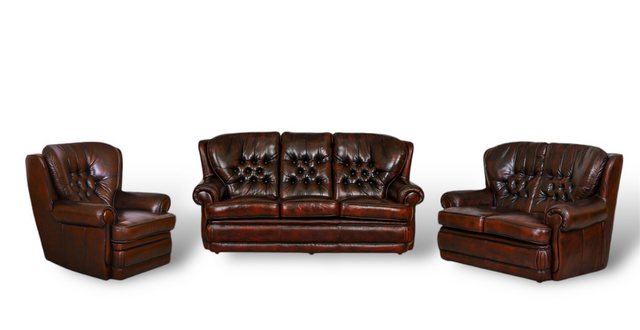 Salottini Polstergarnitur Luxus Chesterfield Polstergarnitur Sting Sofagarn günstig online kaufen