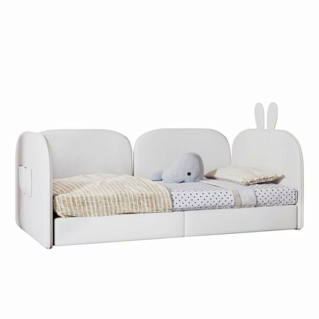 REDOM Kinderbett Polsterbett Daybed Bett Gästebett, Samt Beige (Kaninchen K günstig online kaufen