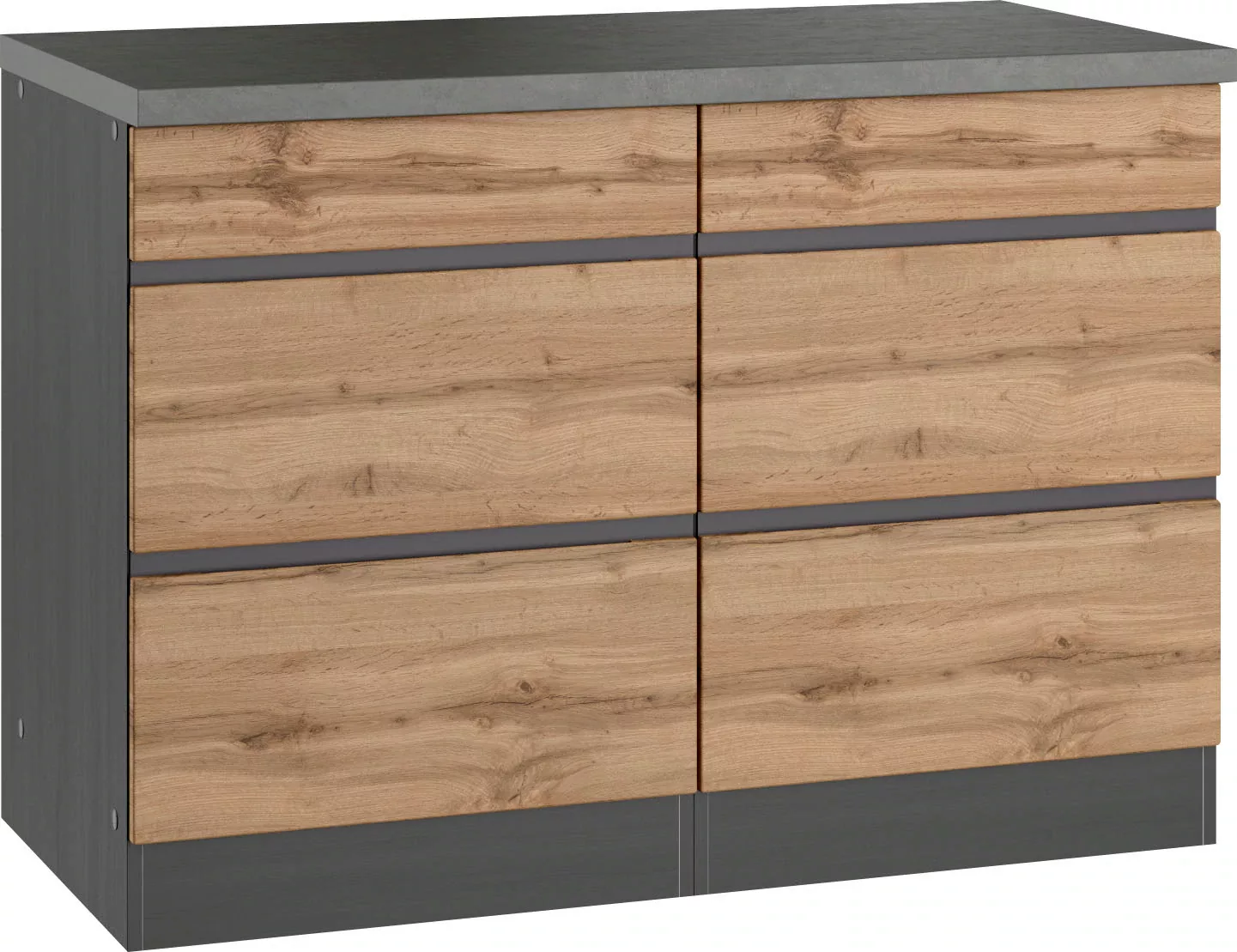 Kochstation Unterschrank "KS-Riesa", Breite 120 cm, MDF-Fronten günstig online kaufen