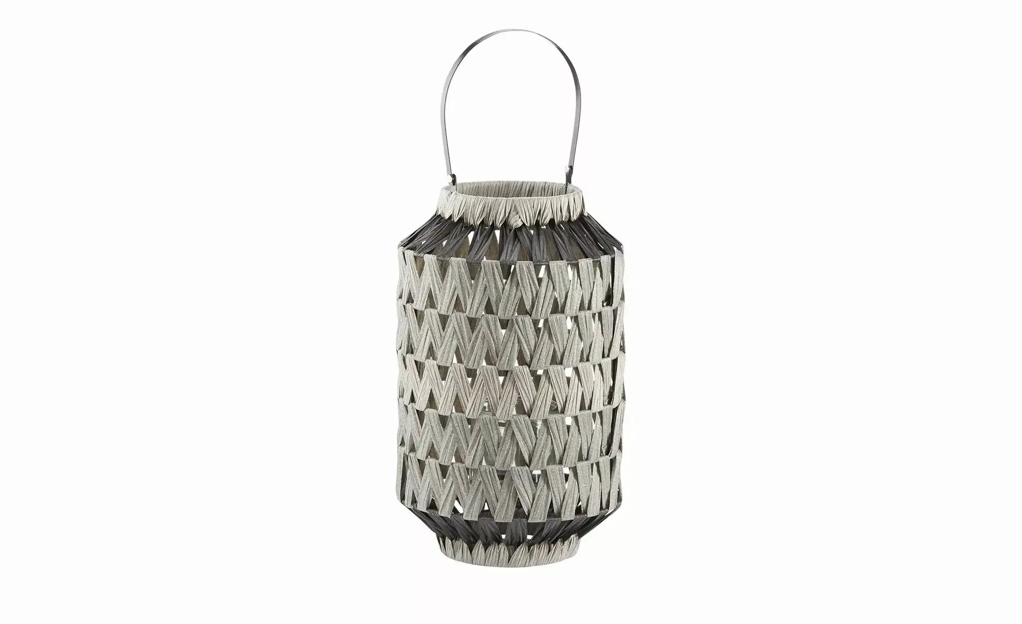 HOME STORY Laterne   ¦ grau ¦ PVC,Metall,Glas ¦ Maße (cm): H: 40,5  Ø: 25 A günstig online kaufen