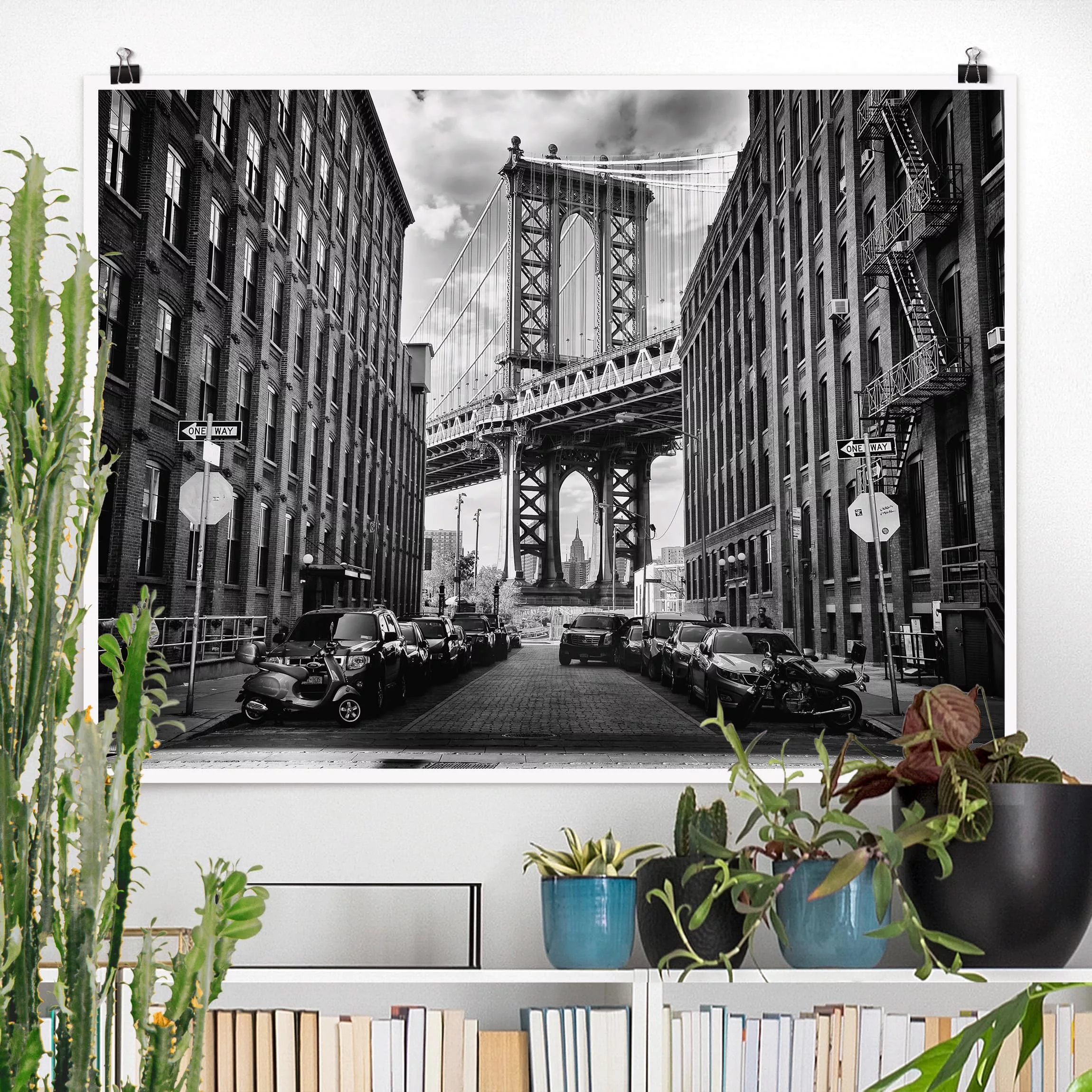 Poster Architektur & Skyline - Querformat Manhattan Bridge in America günstig online kaufen
