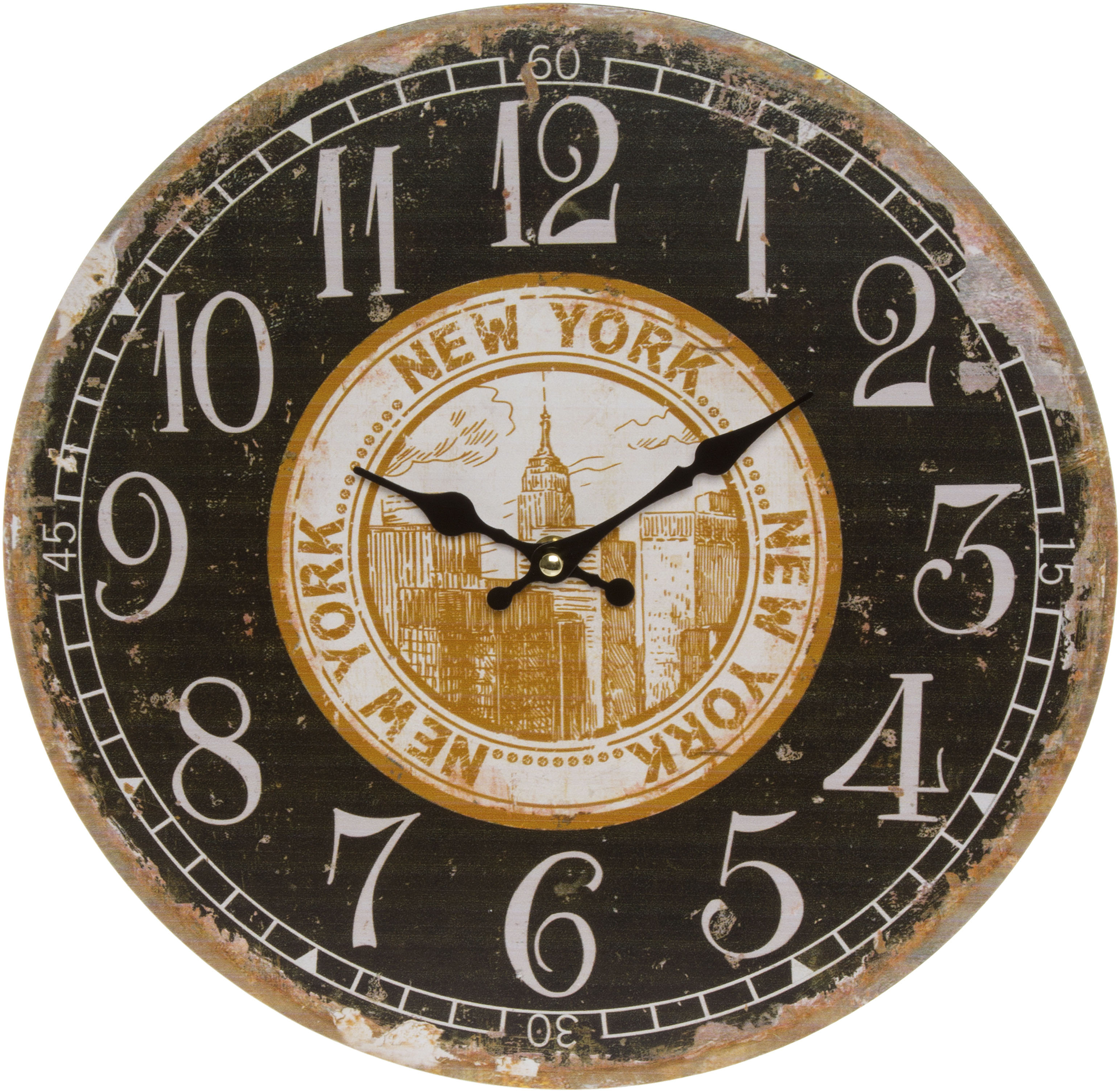 Myflair Möbel & Accessoires Wanduhr ""New York"", rund, Ø 33,8 cm, Vintage günstig online kaufen