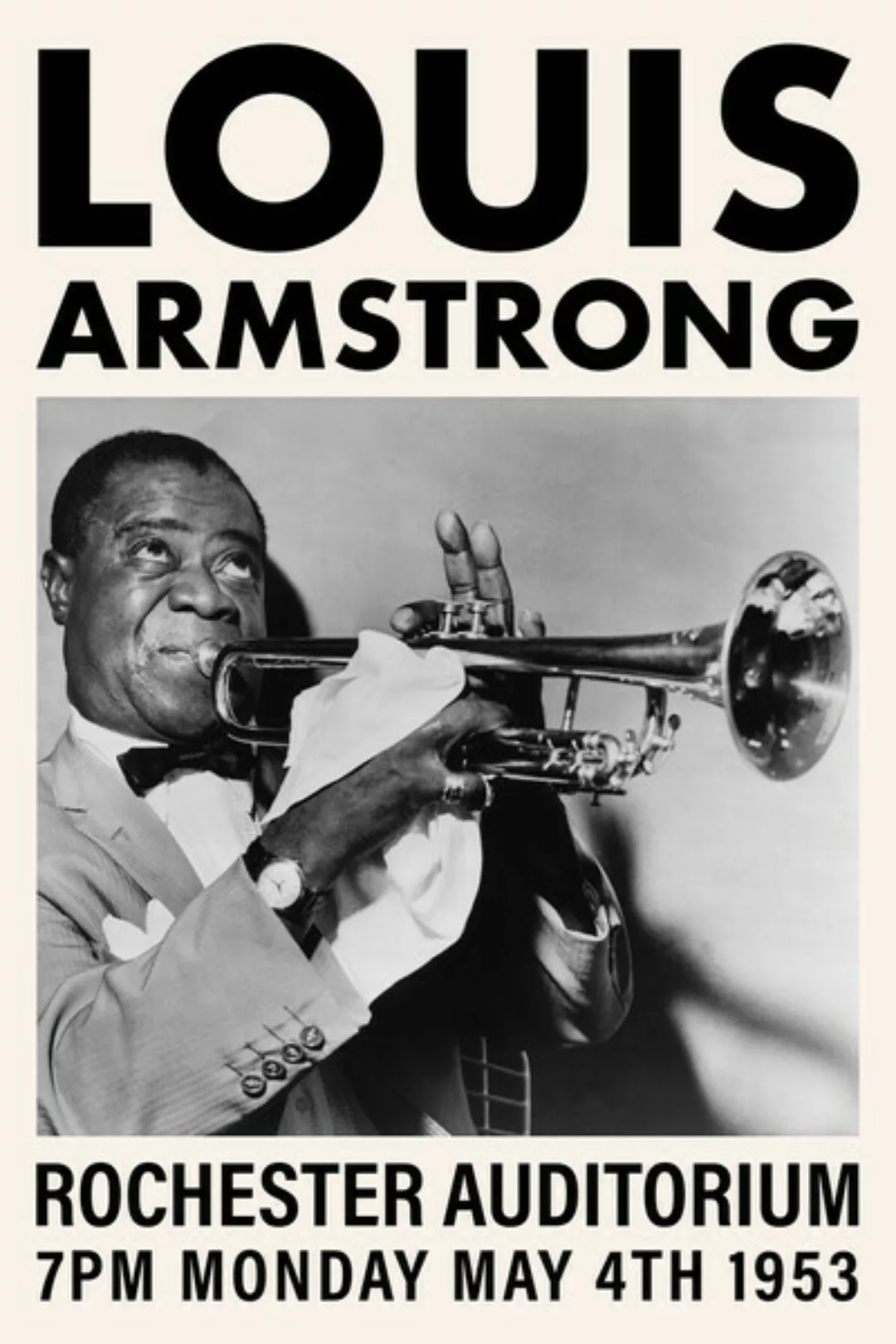 Poster / Leinwandbild - Louis Armstrong At The Rochester Auditorium günstig online kaufen